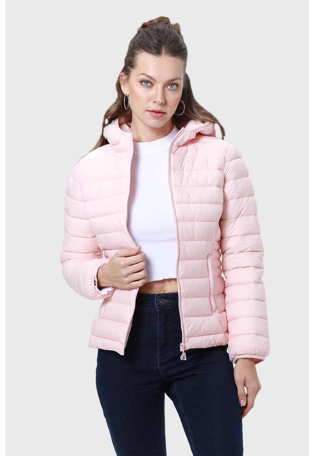 Parka Mujer Corta Plummy Palo Rosa-1