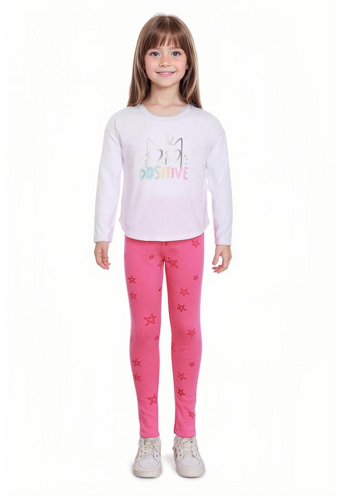 Calza Niña Mini Print Rosado-2