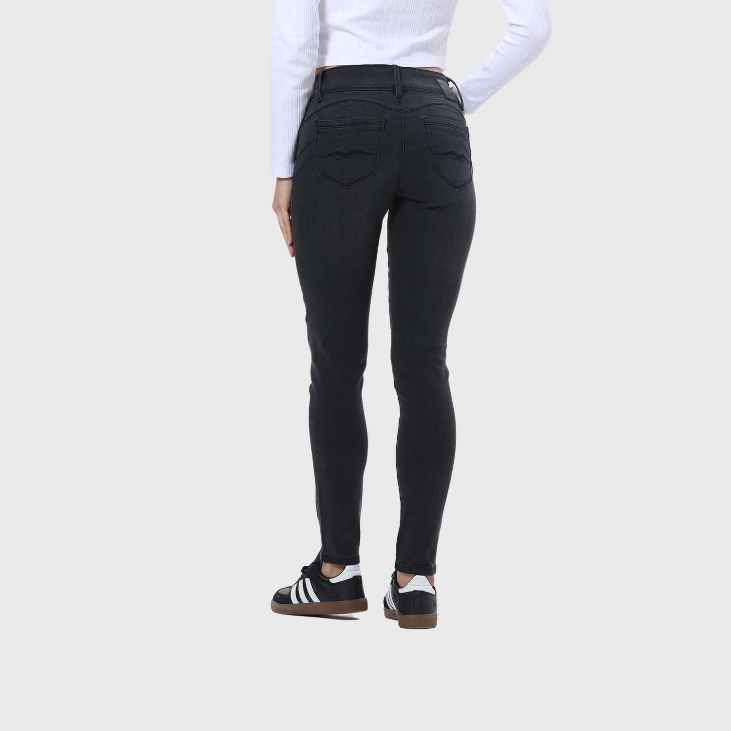 Jeans Mujer Kim Skinny Negro Fashion's Park-2