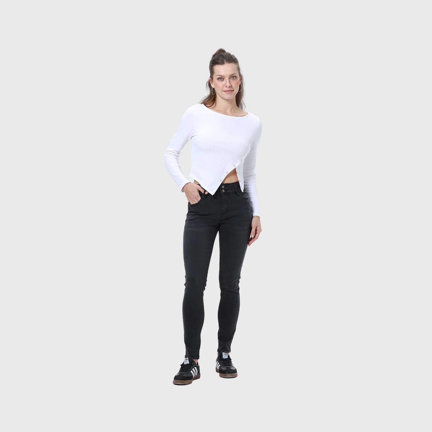 Jeans Mujer Kim Skinny Negro Fashion's Park-3
