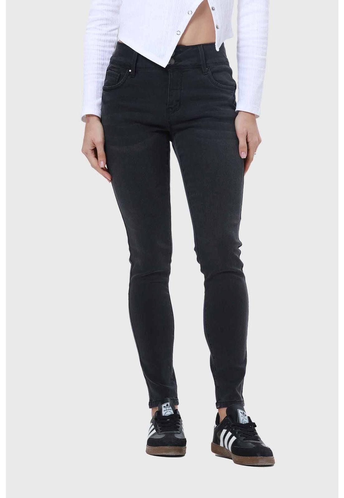 Jeans Mujer Kim Skinny Negro-0