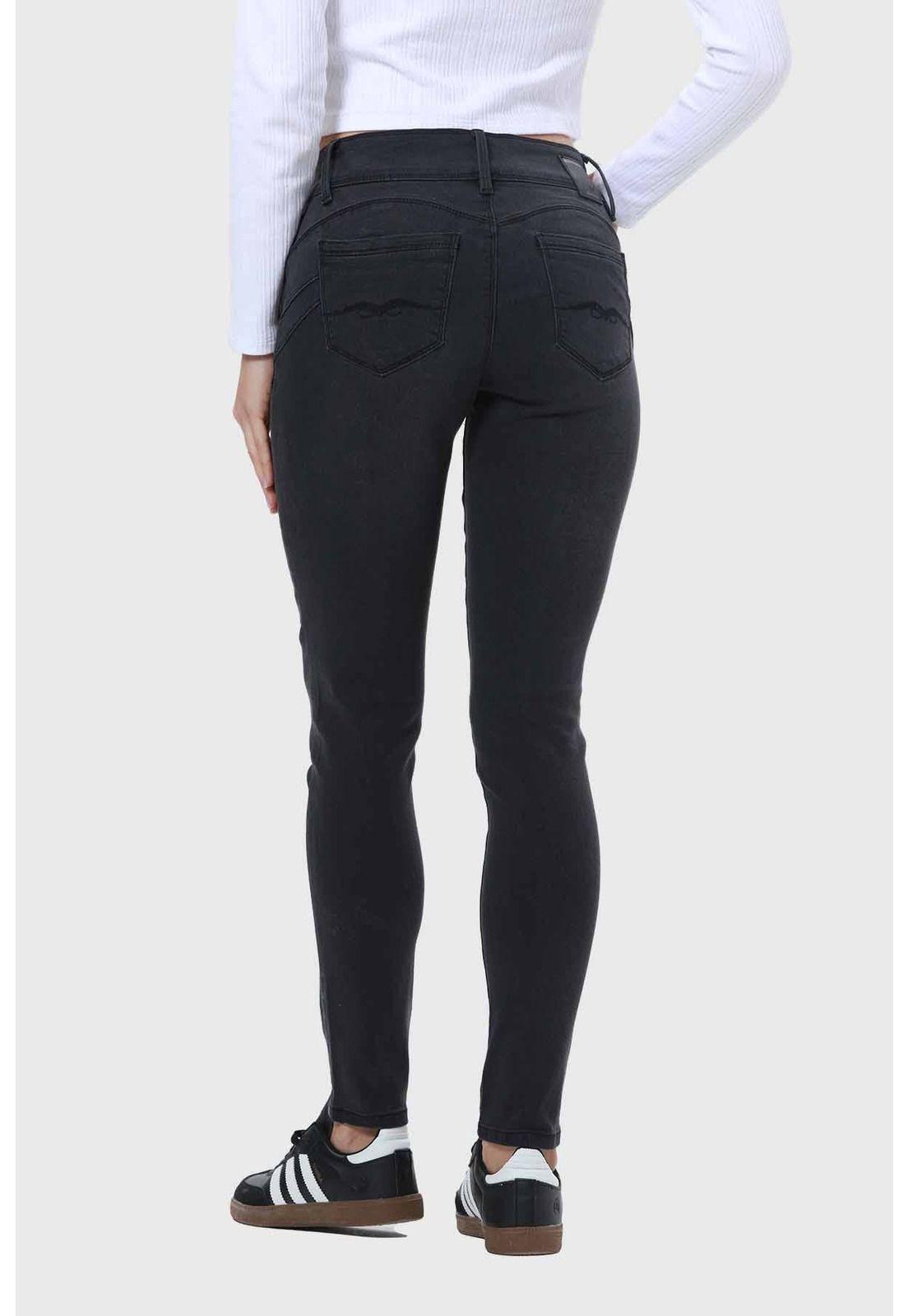 Jeans Mujer Kim Skinny Negro-2