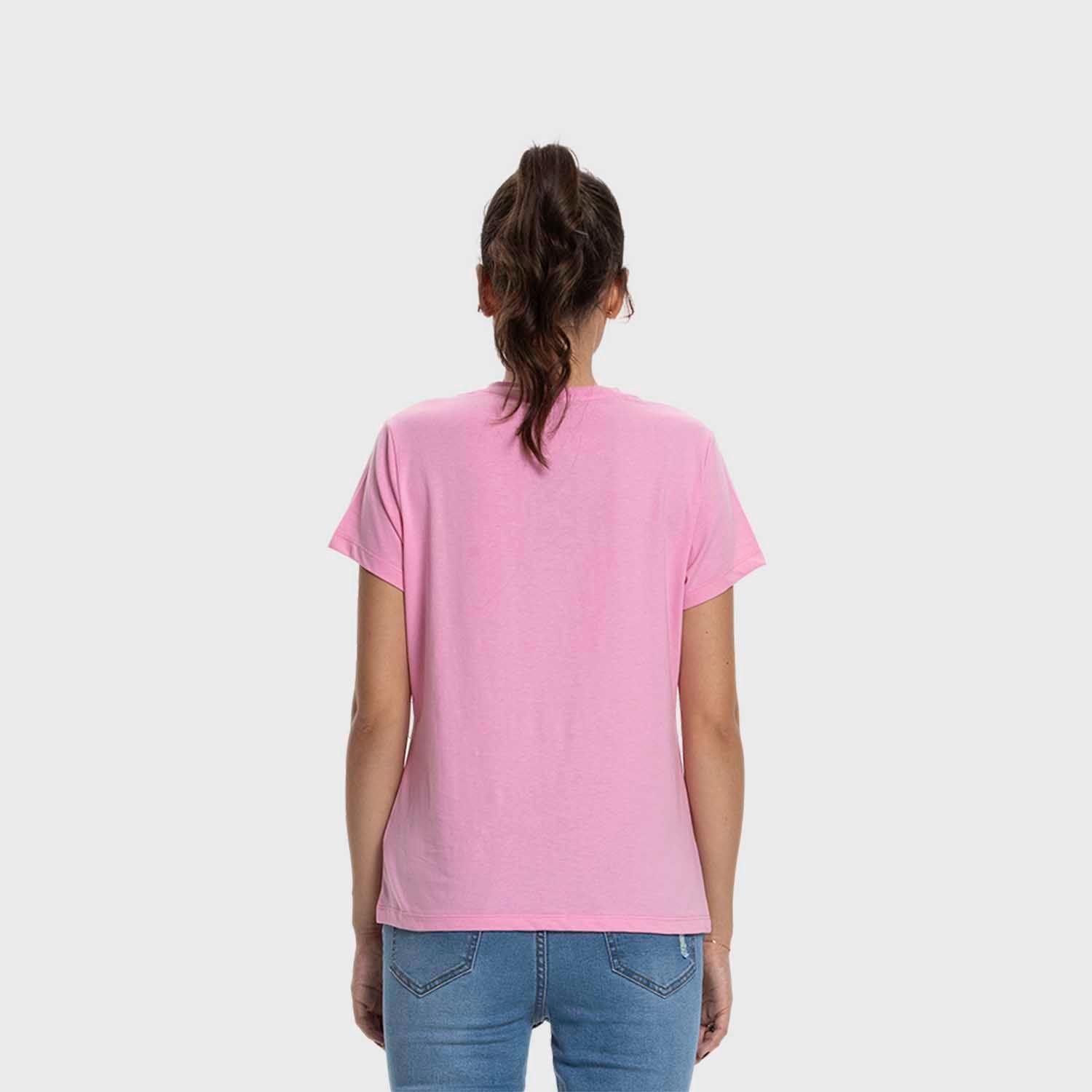 Polera Mujer Básica Print Rosado Fashion's Park-2