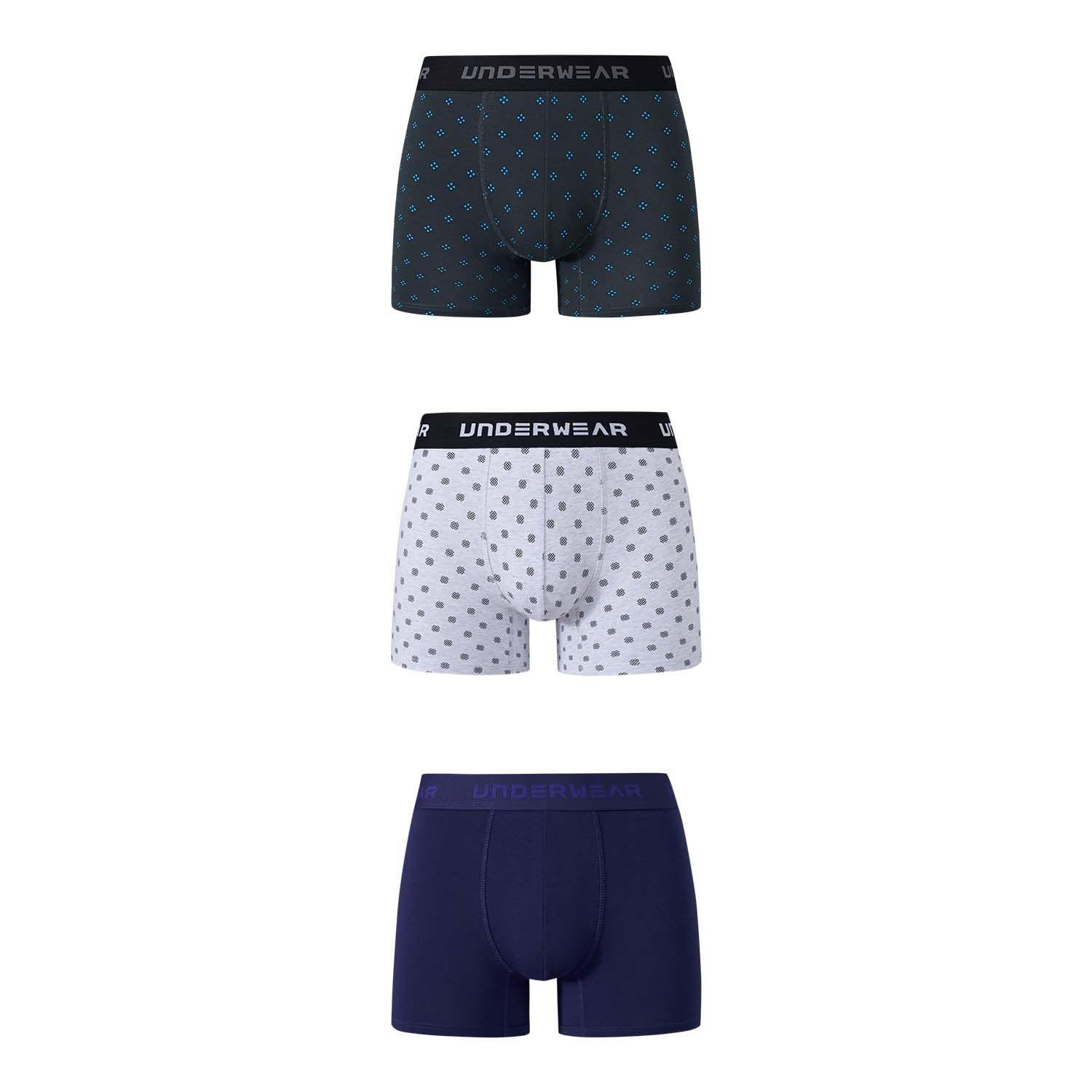 Boxer Hombre Tripack Liso Azul Marino Fashion's Park-0