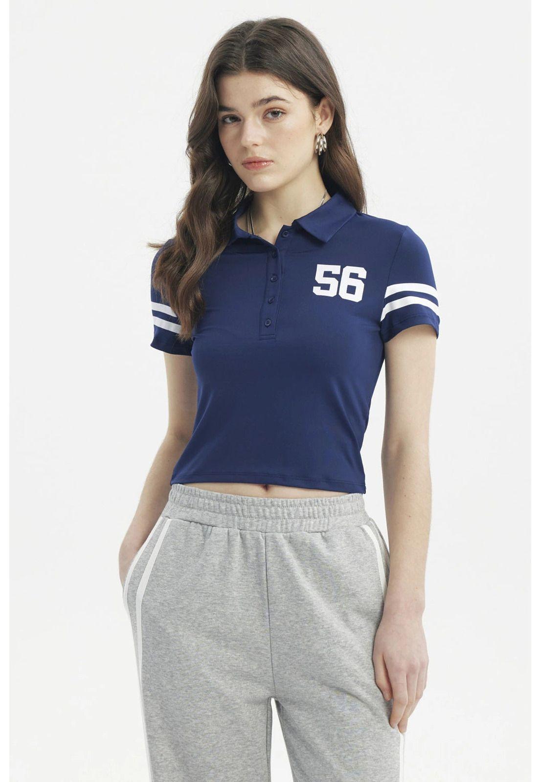 Polera Mujer Madia Pata Botón Azul-0