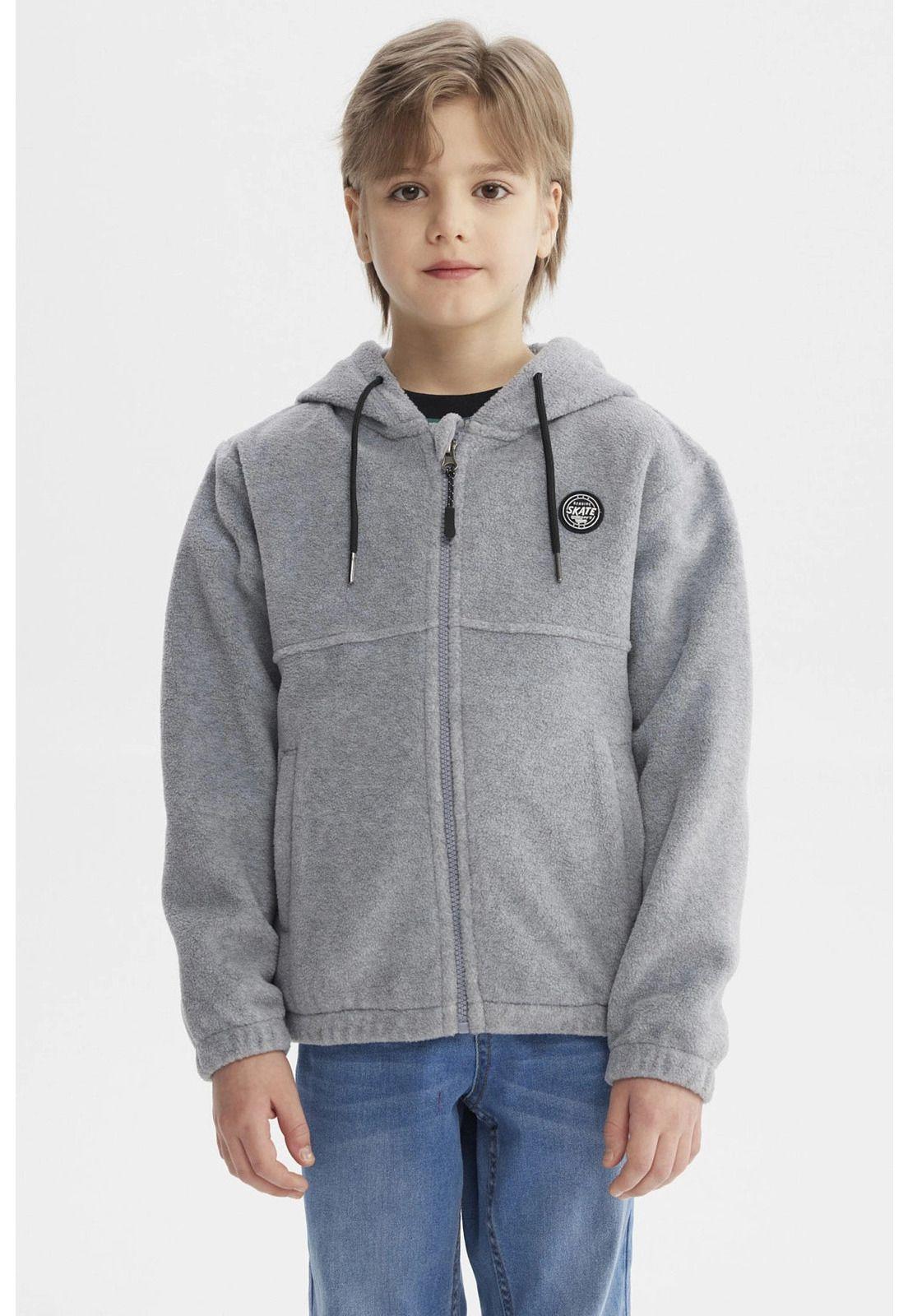 Polar Niño Básico Micropolar Gris Melange-0