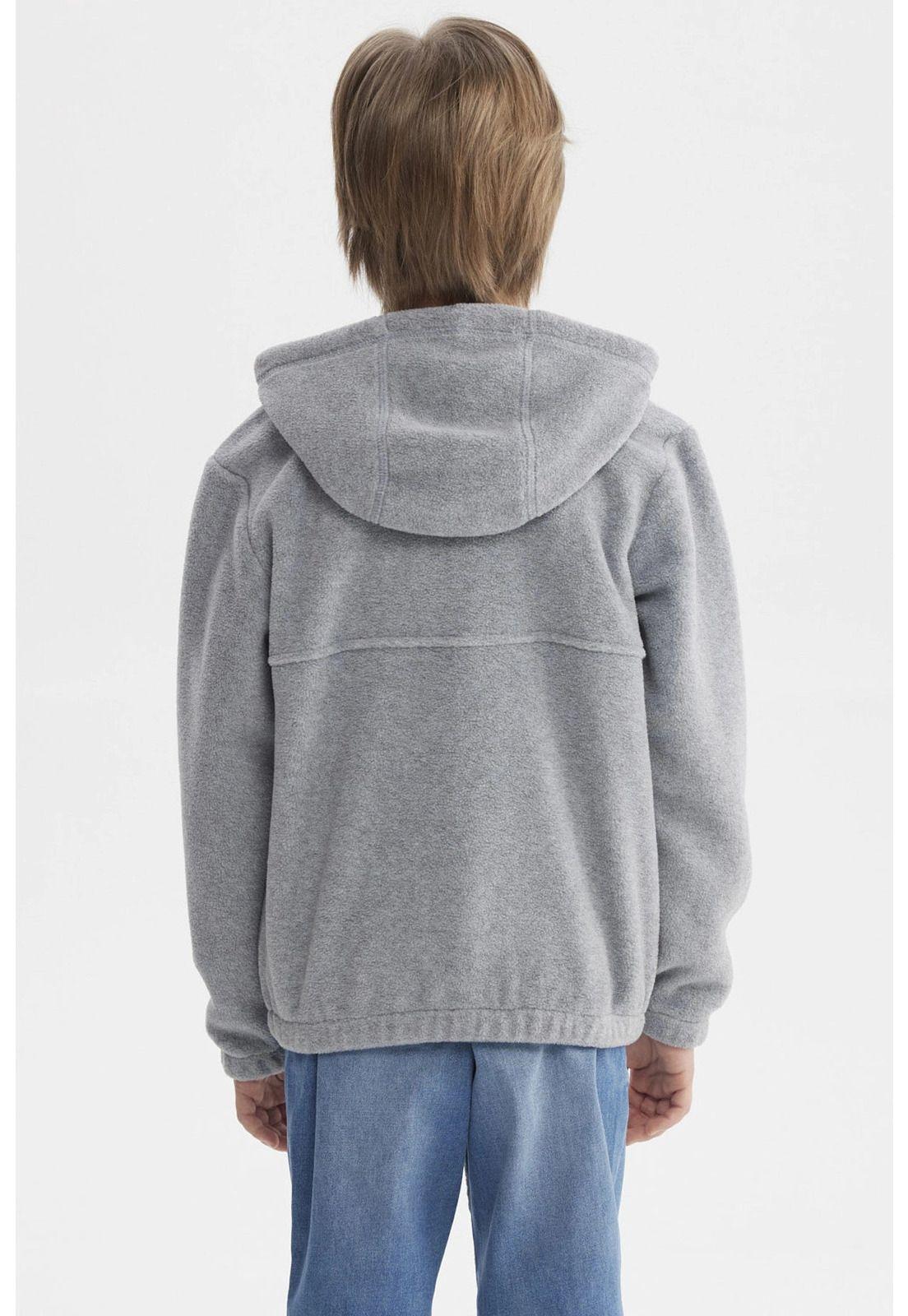 Polar Niño Básico Micropolar Gris Melange-2