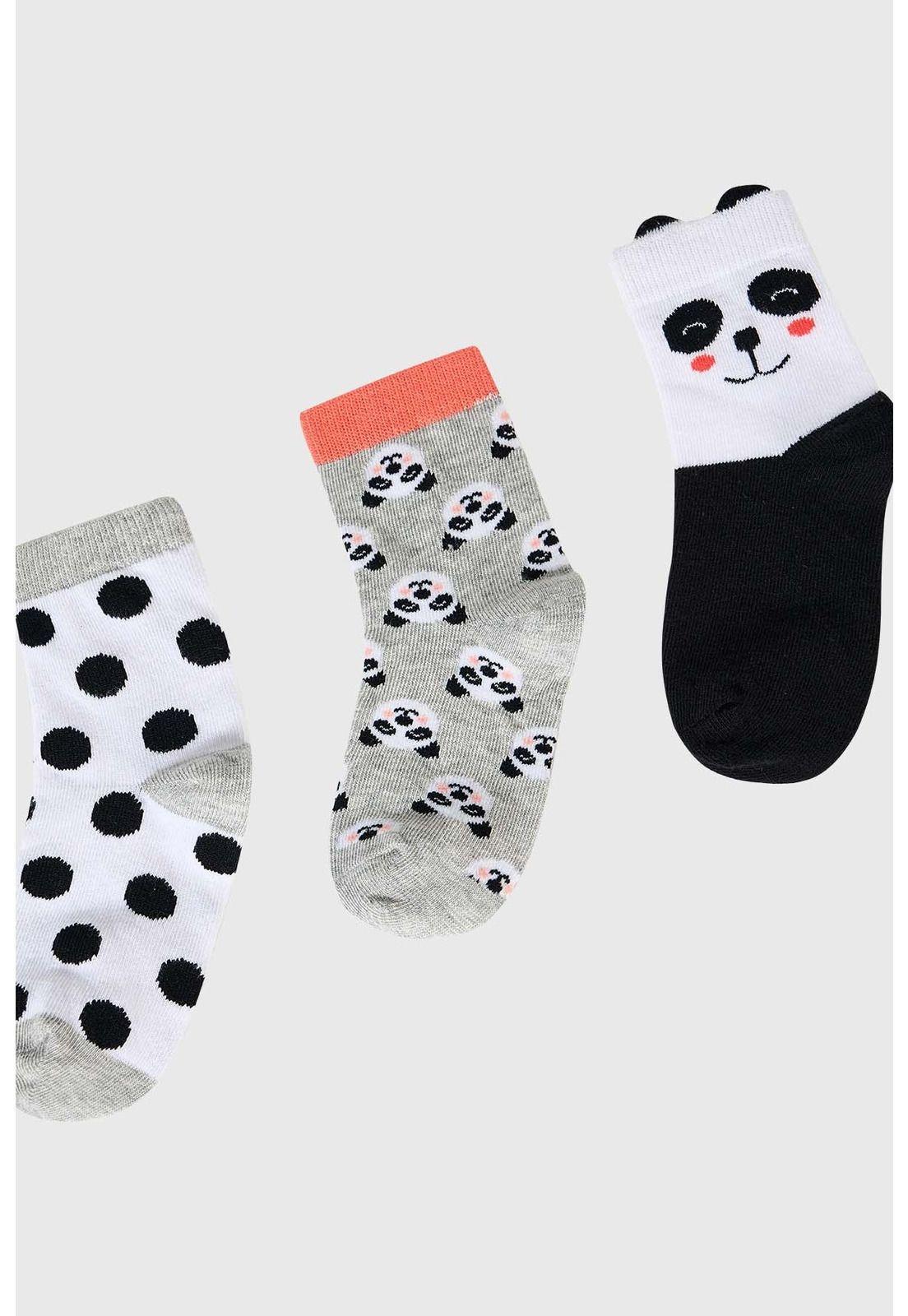 Calcetín Niña Tripack Gris-1