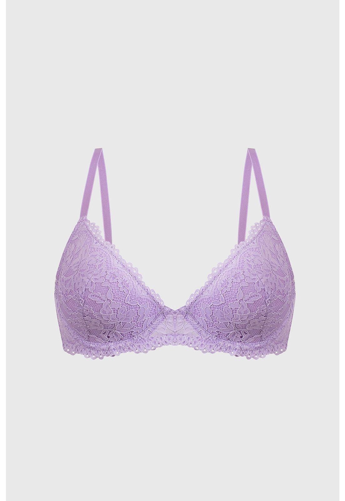Sostén Mujer Copa Soft Encaje Lila-0
