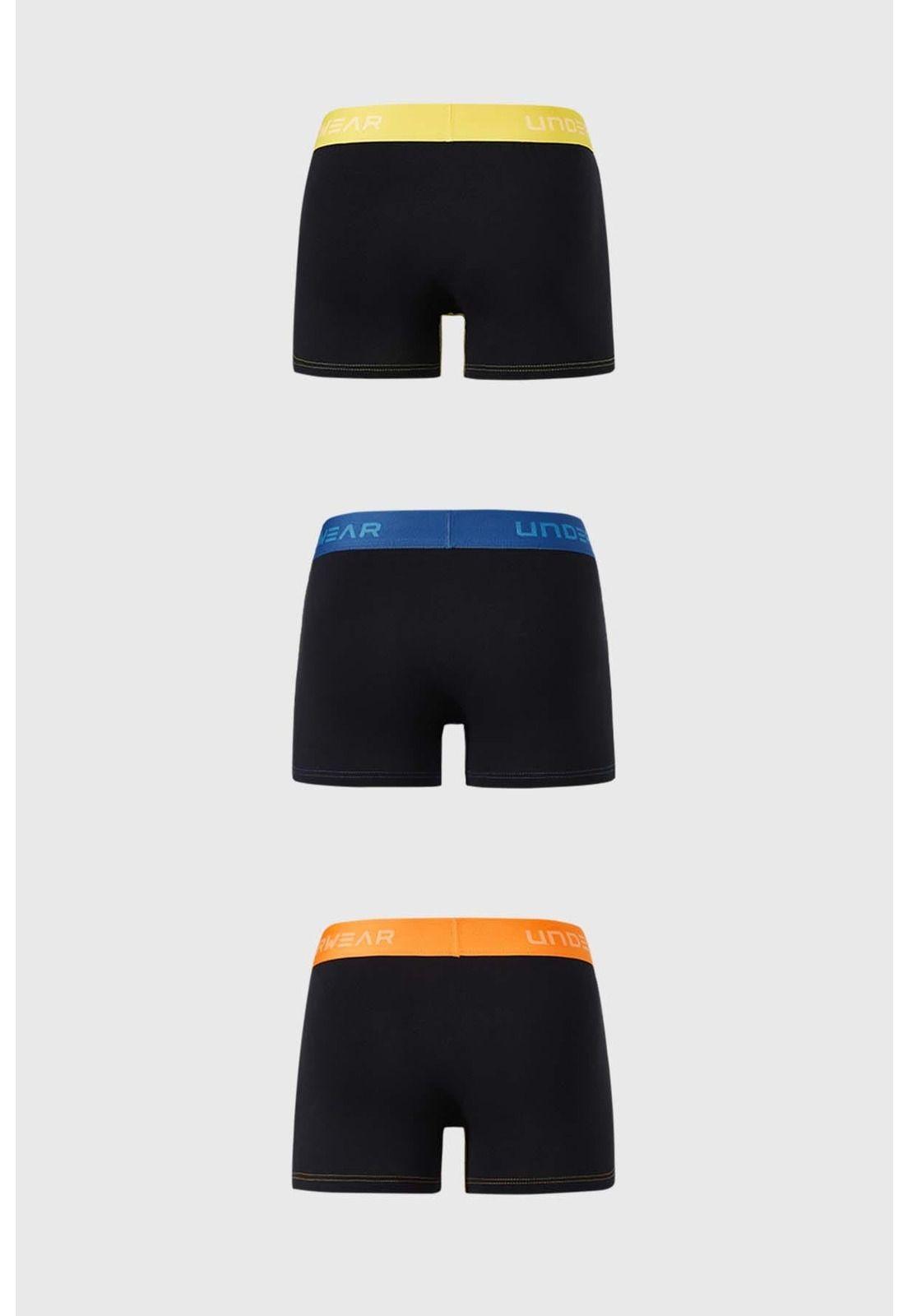 Bóxer Hombre Tripack Corto Negro-1