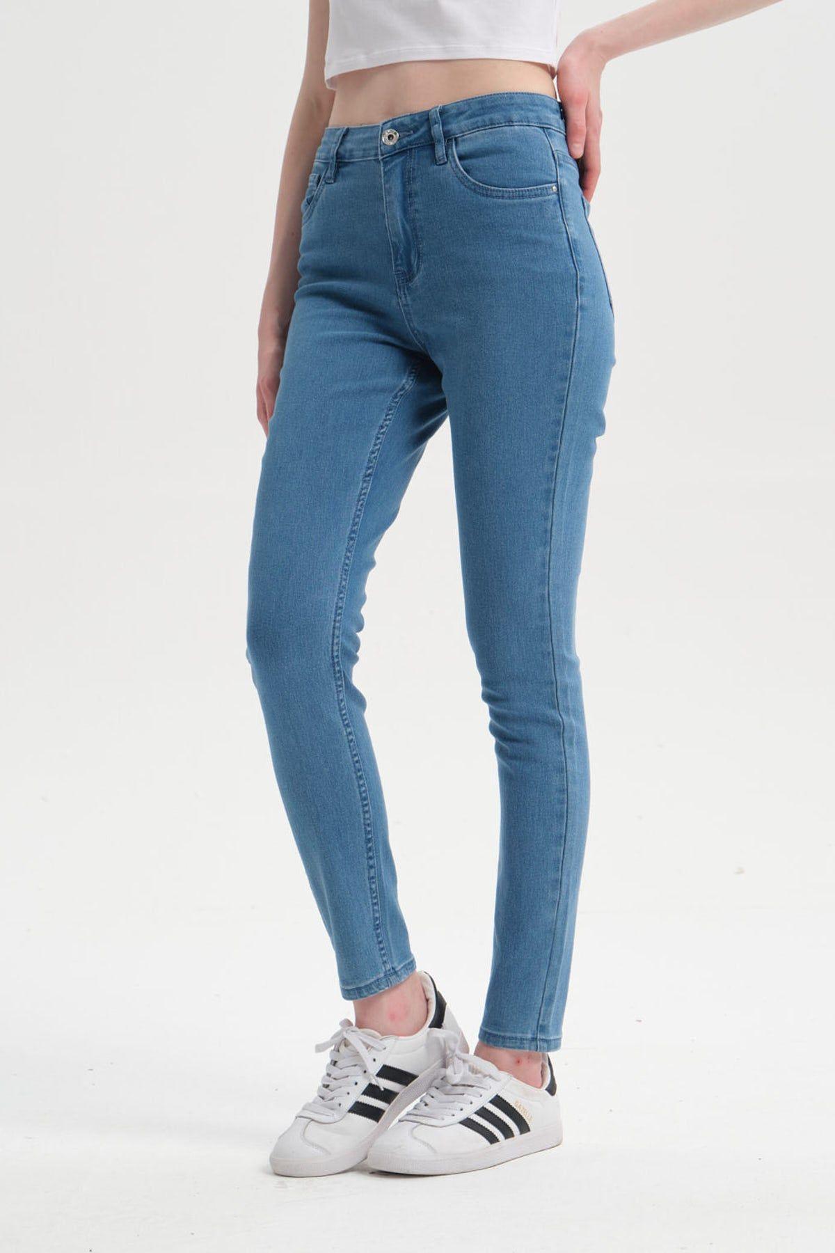 Jeans Mujer Super Skinny Emilia Azul Claro-1