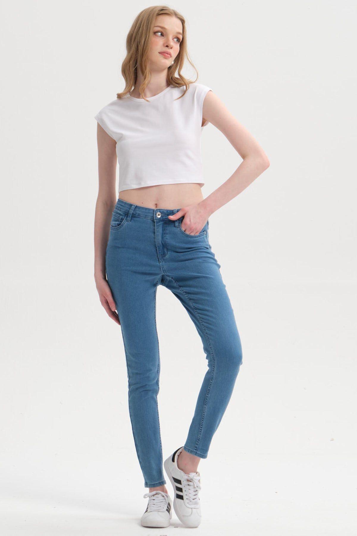 Jeans Mujer Super Skinny Emilia Azul Claro-3