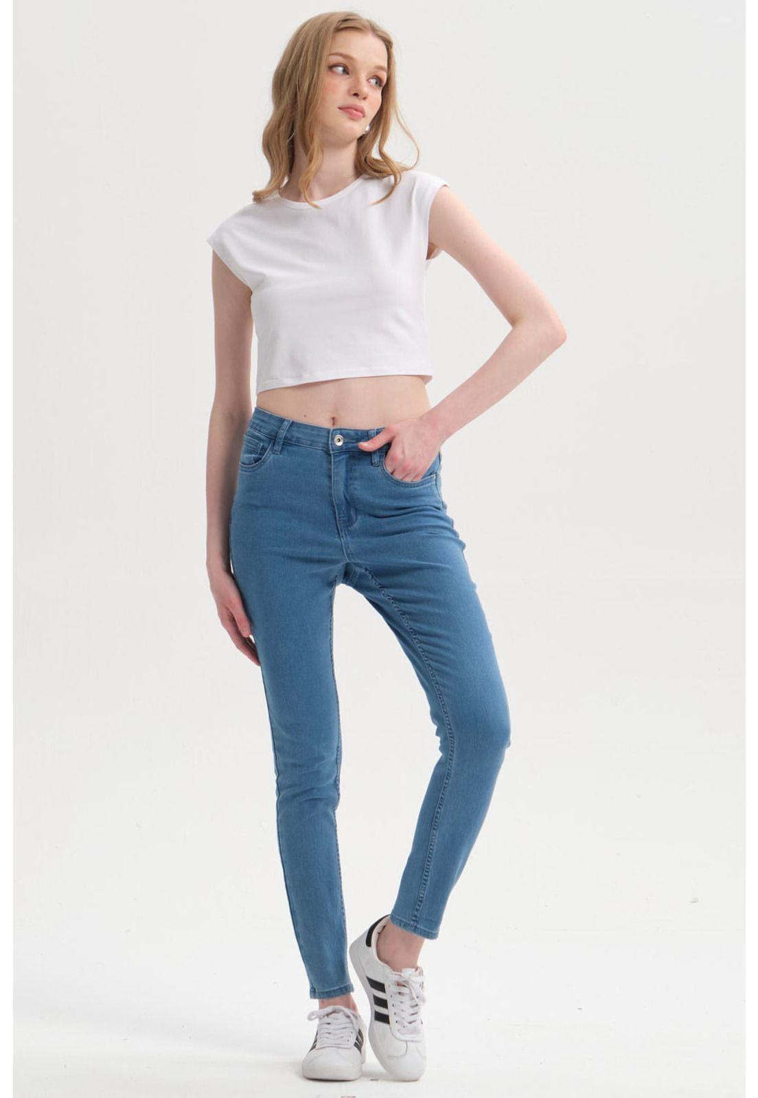 Jeans Mujer Super Skinny Emilia Azul Claro-3