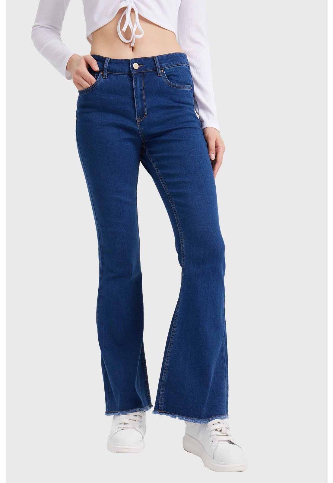 Jeans Mujer Flare Monse Azul - lll-0