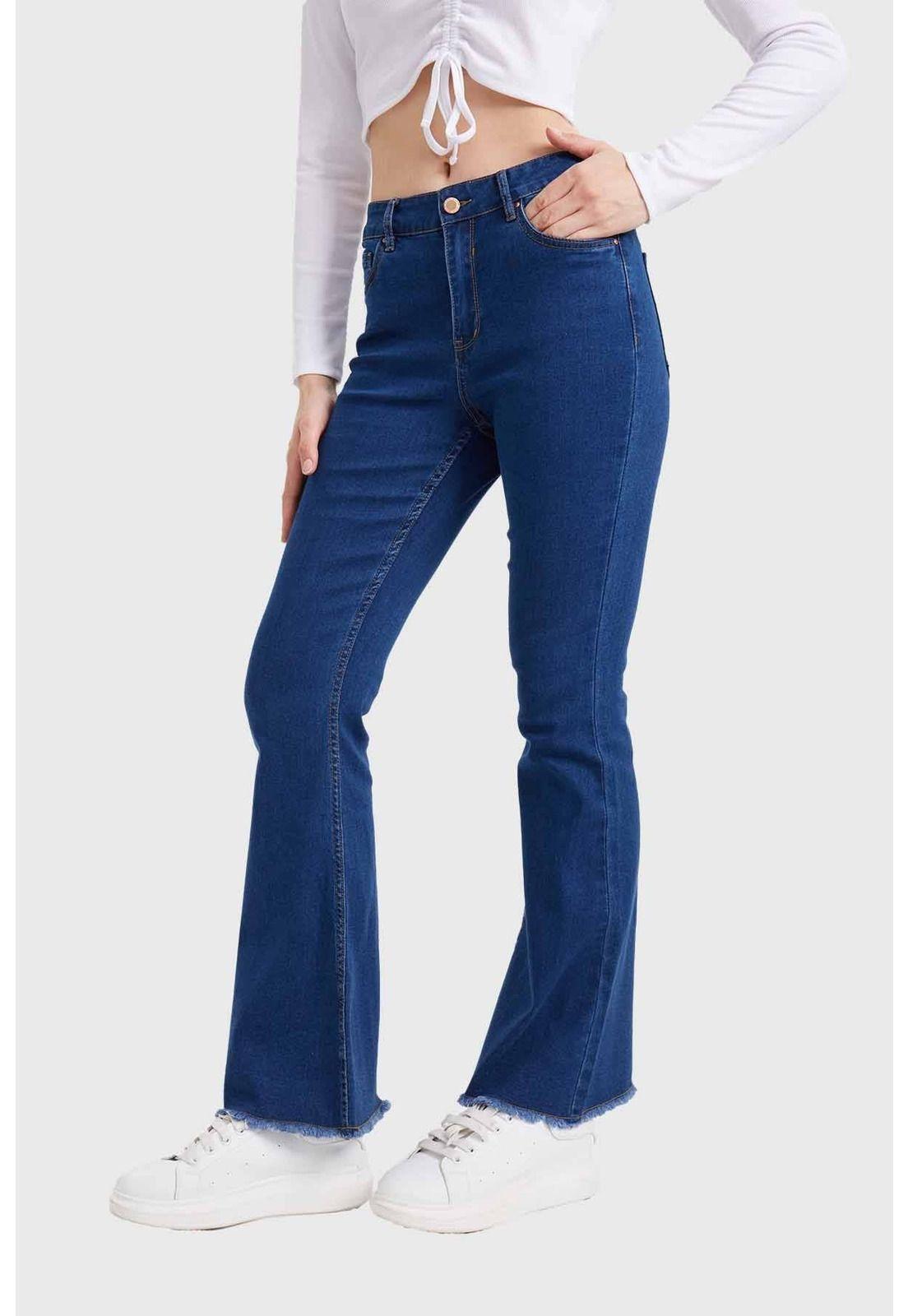 Jeans Mujer Flare Monse Azul - lll-1
