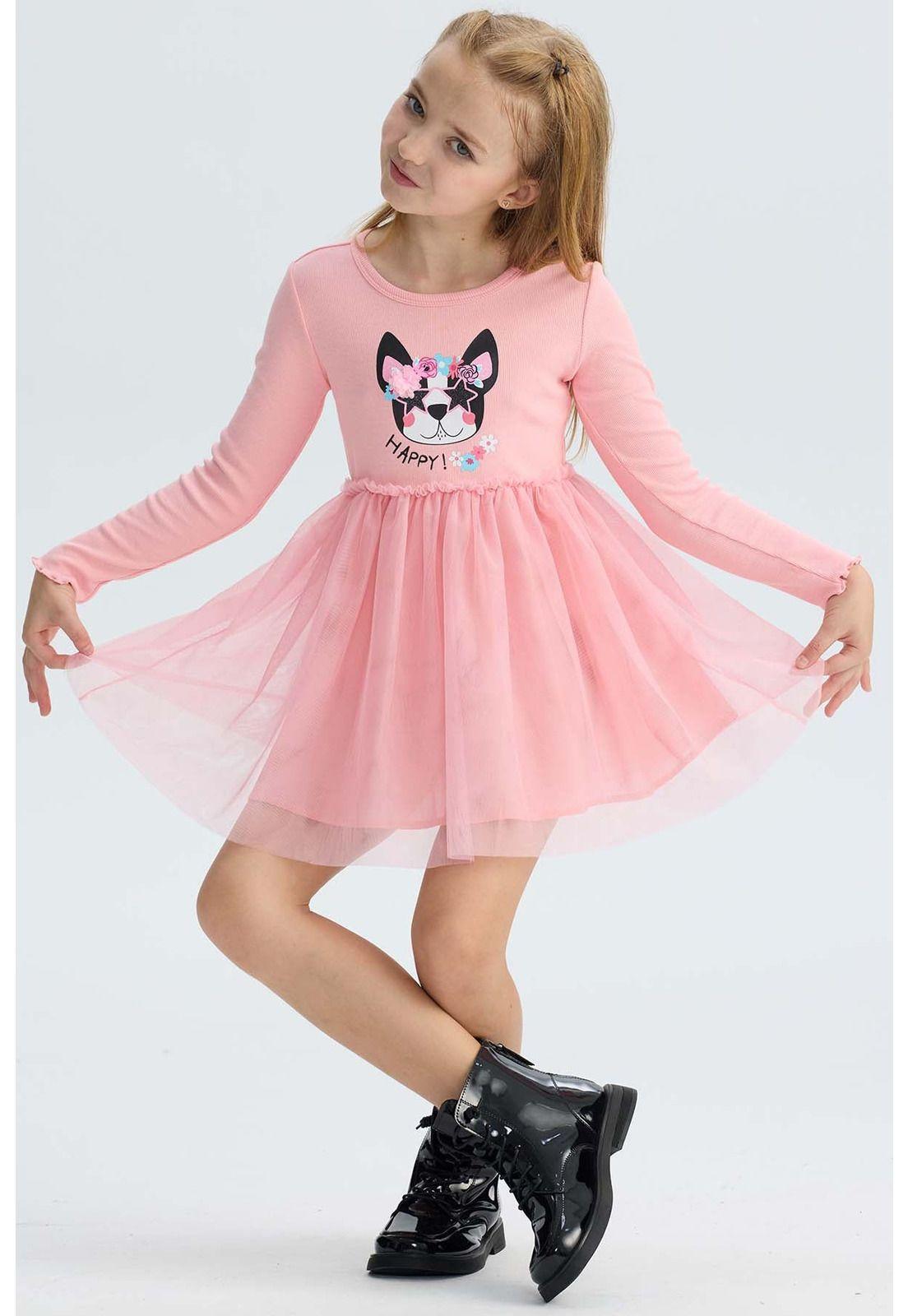 Vestido Niña Tutu Rosado-3