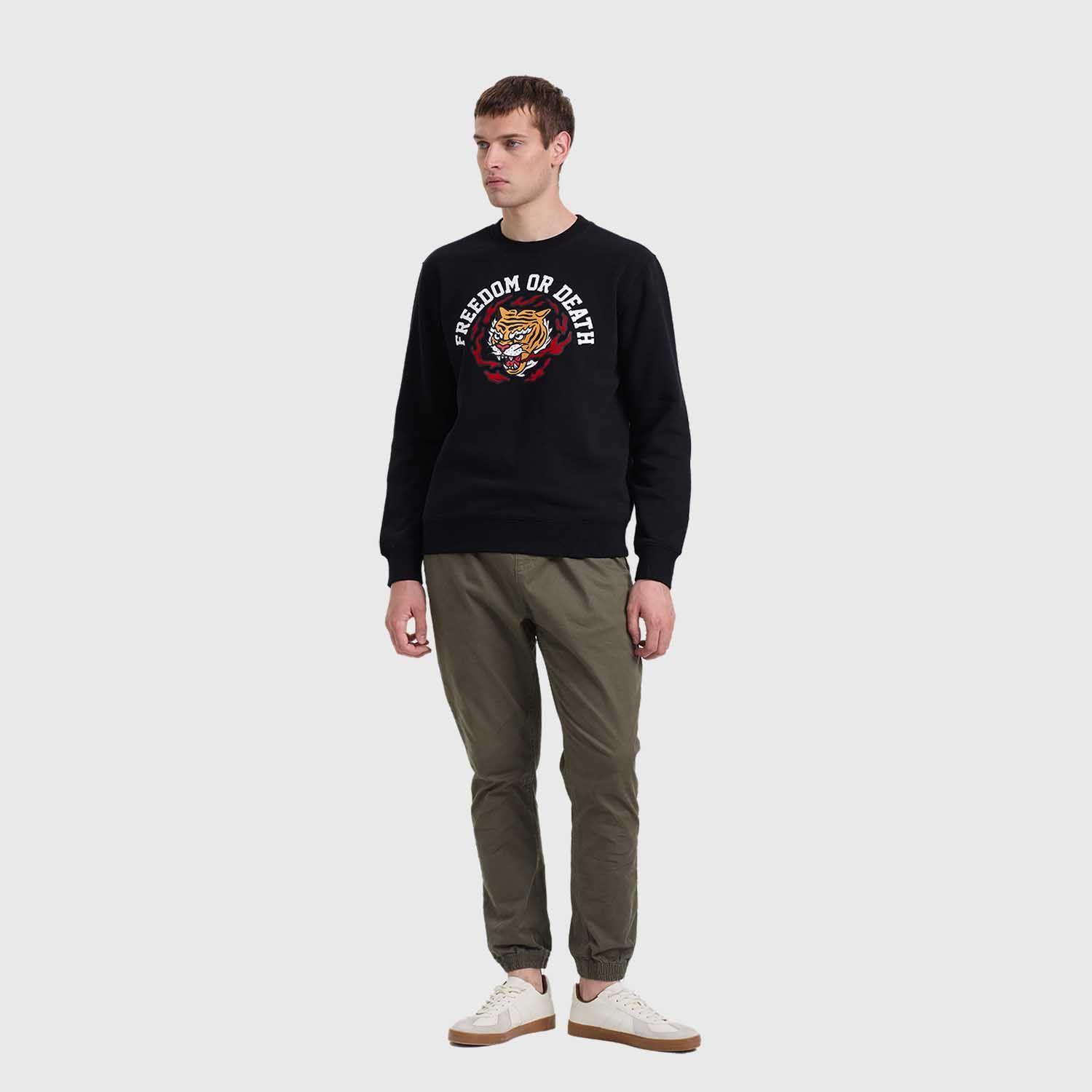Polerón Hombre Print Negro I Fashion's Park-3