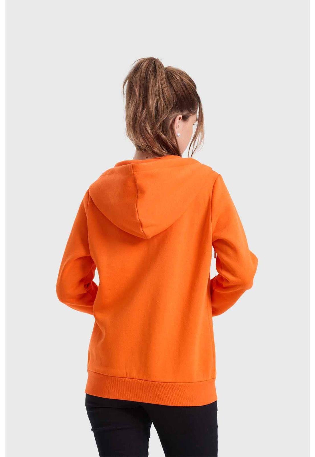 Polerón Mujer Hoodie Naranjo-2