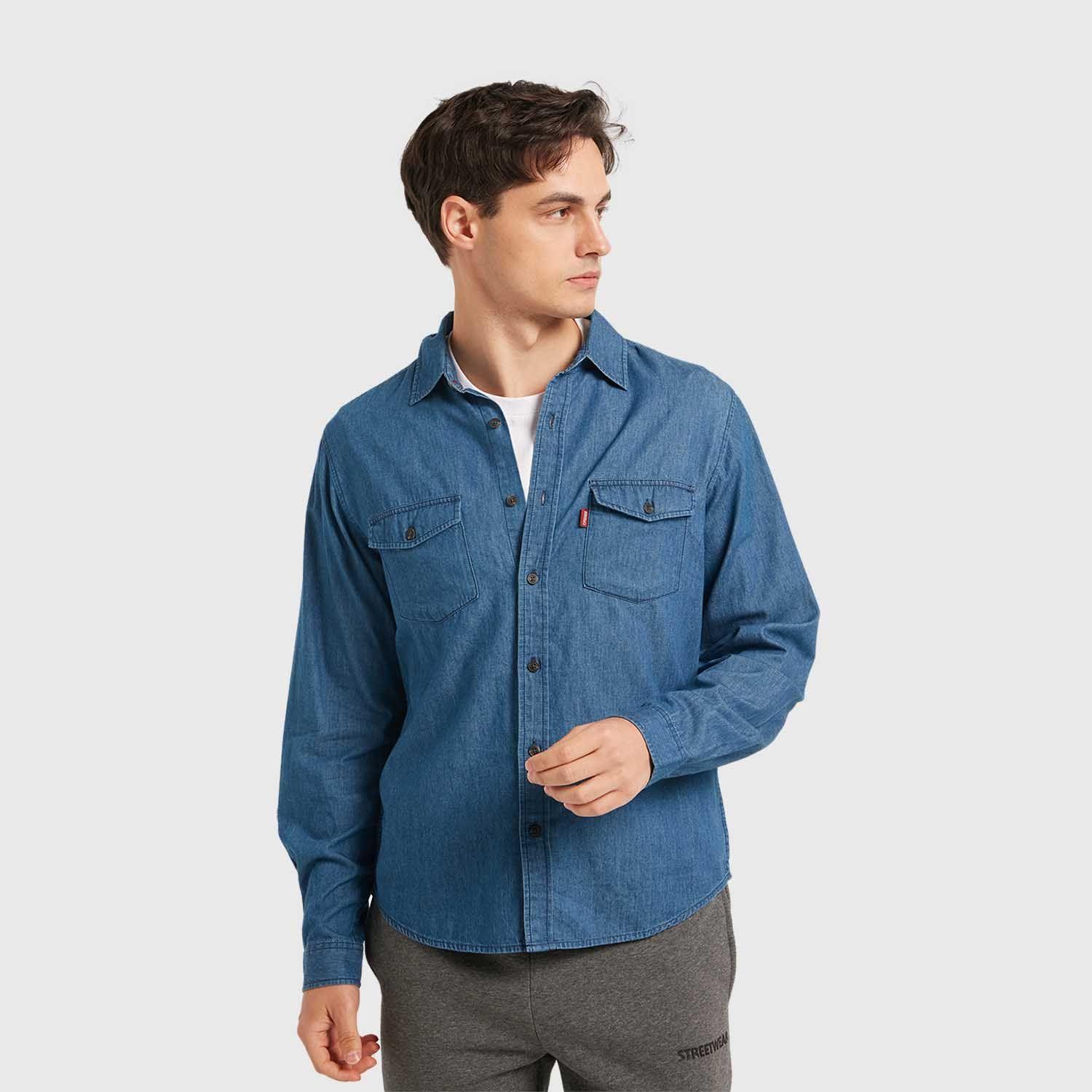 Camisa Hombre Clásica Dallas Azul Claro Fashion´s Park-1
