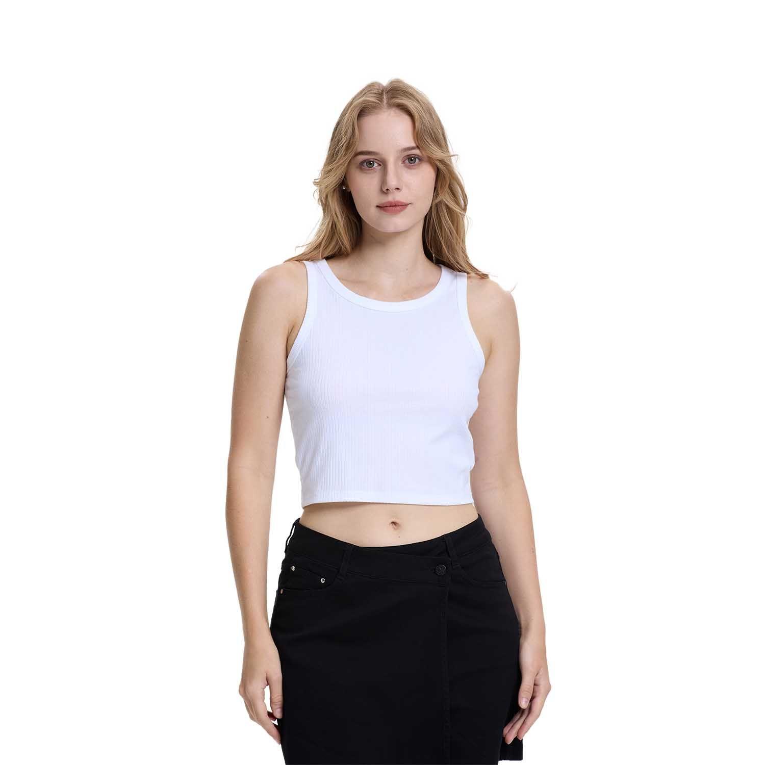 Polera Mujer Sudadera Blanco Fashions Park-0
