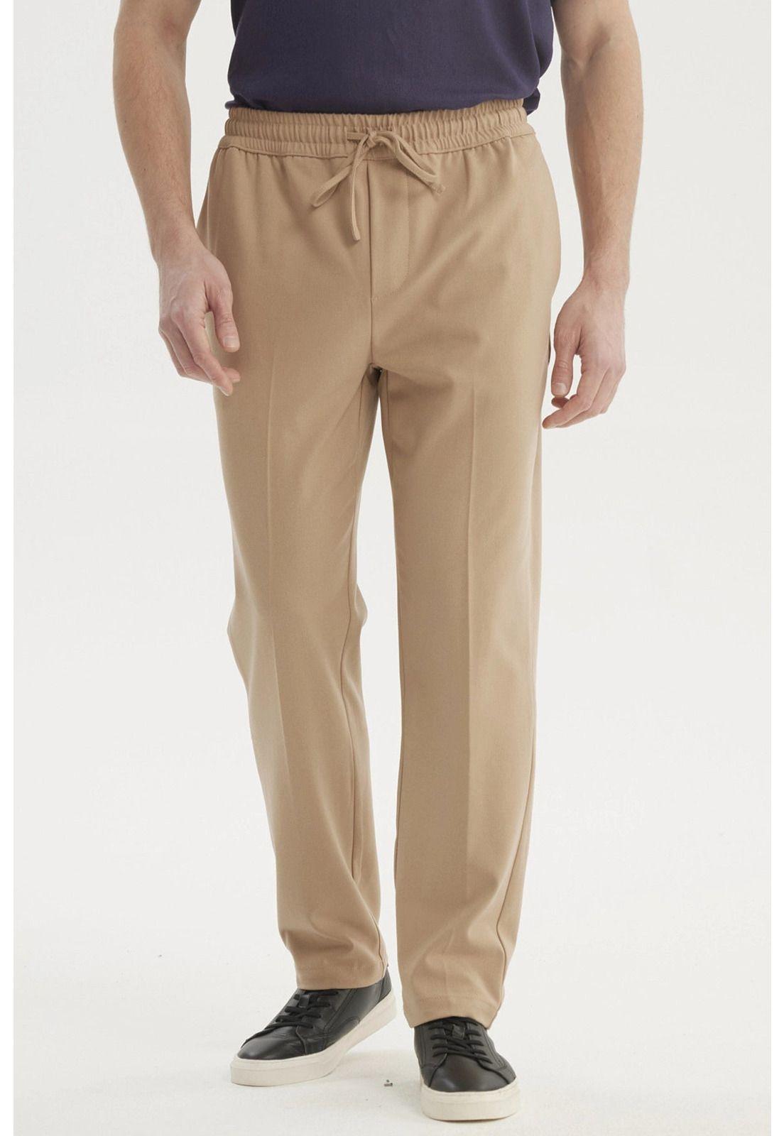 Pantalón Hombre Calce Recto Caqui-0