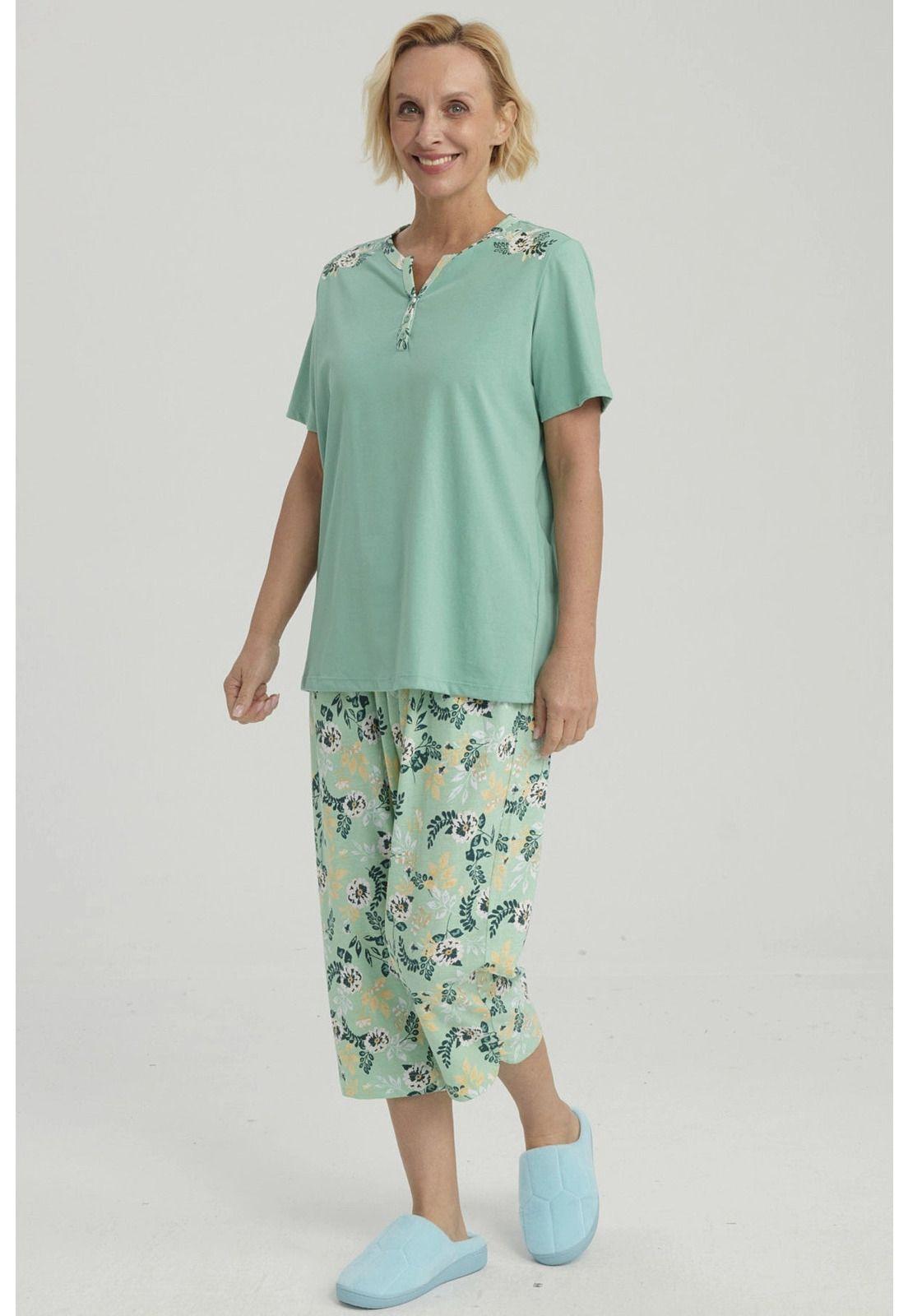 Pijama Mujer Full Print Verde-3