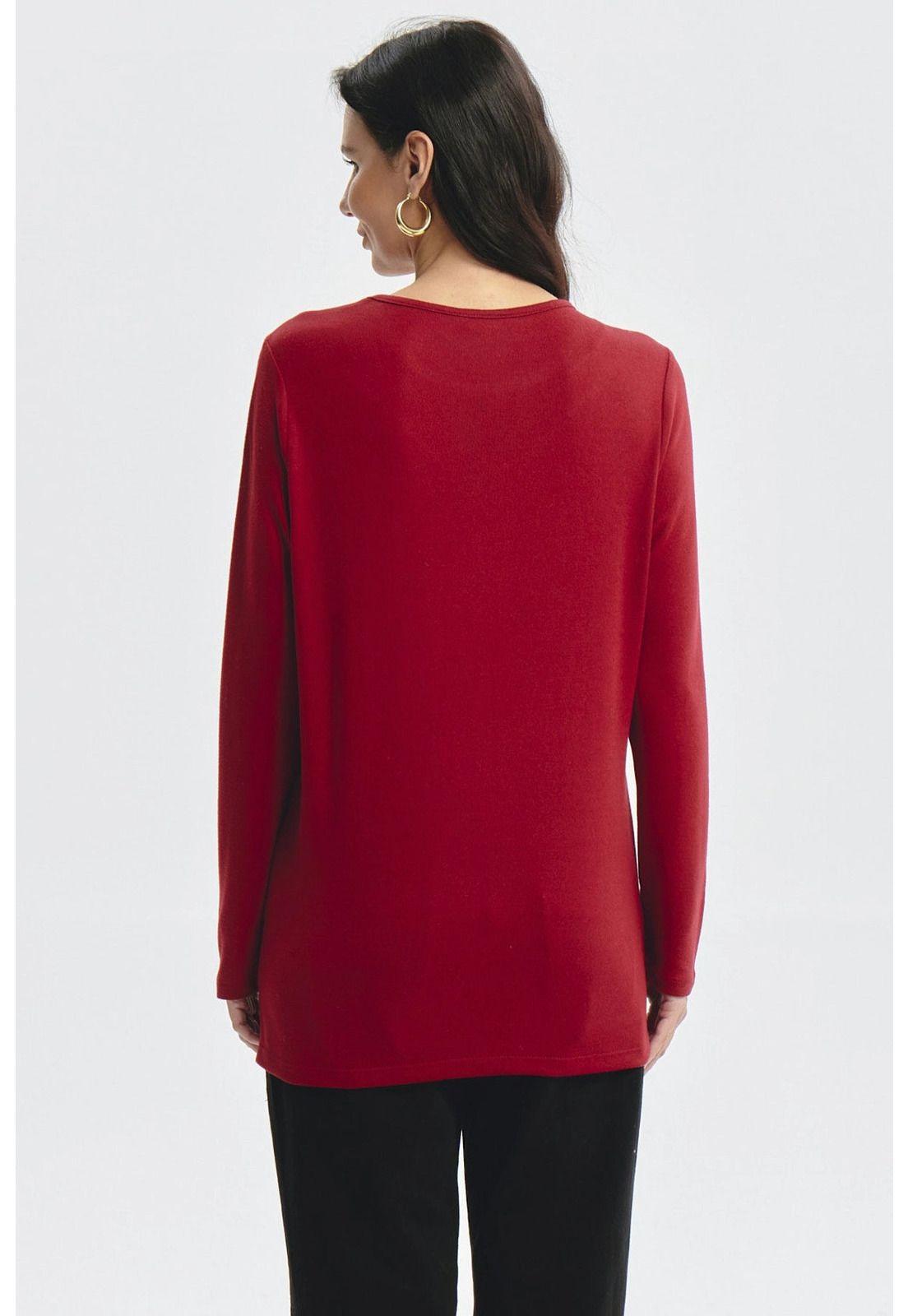Sweater Mujer Strass Rojo-2