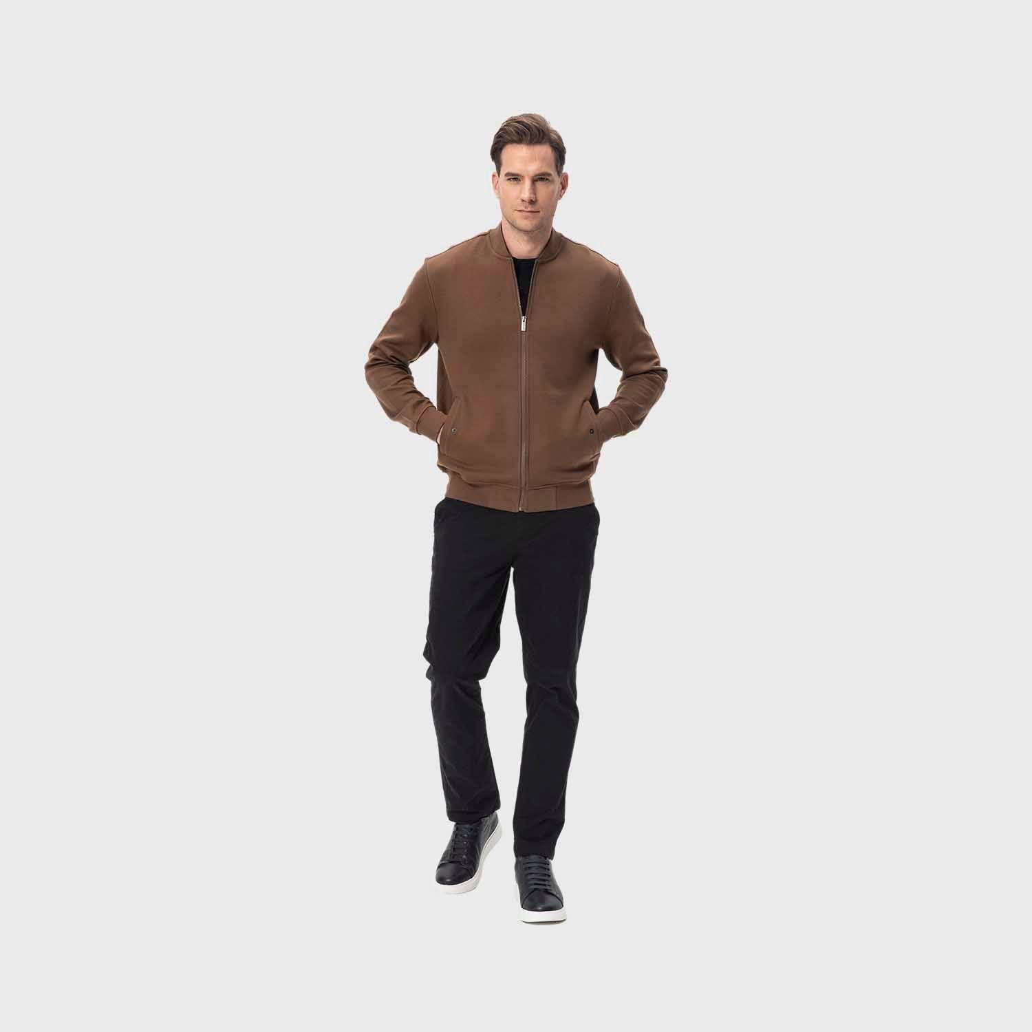 Polerón Hombre Bomber Chocolate Fashion's Park-3