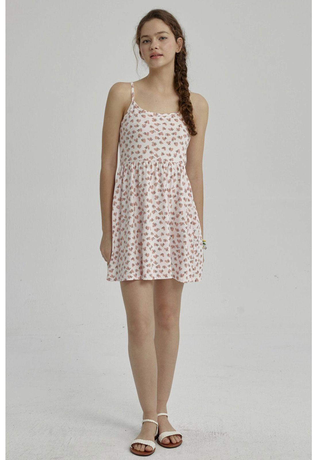 Vestido Niña Básico Teen Rosado Claro-1