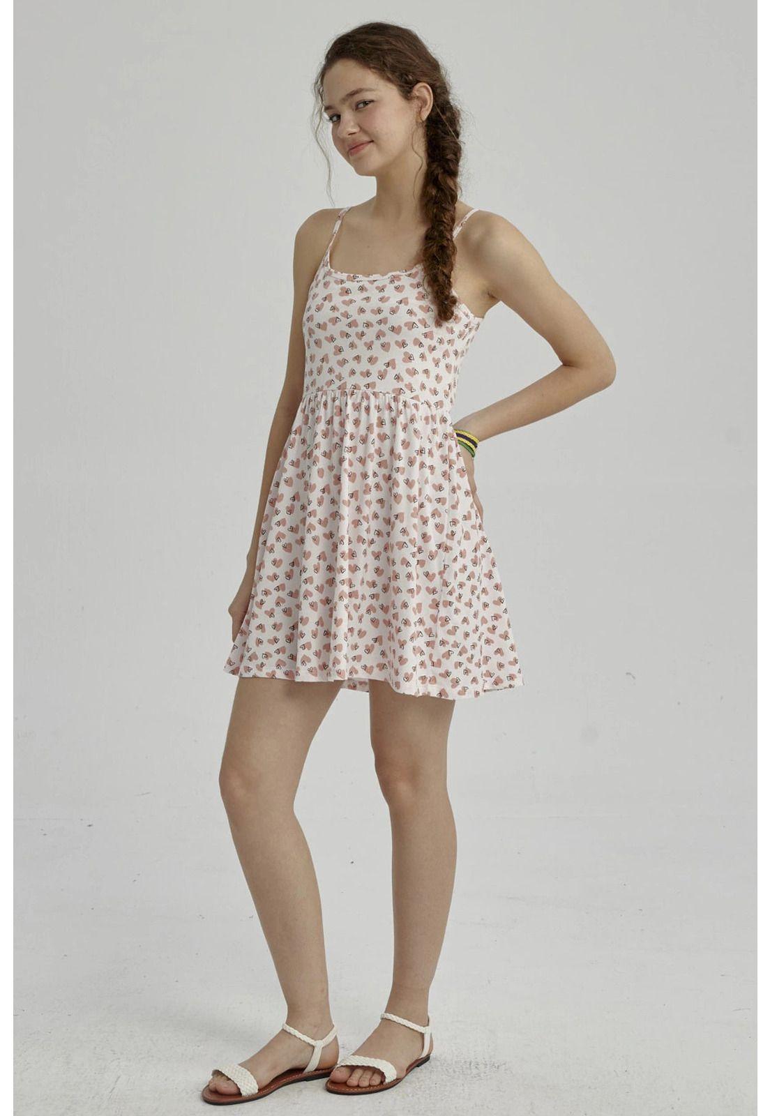 Vestido Niña Básico Teen Rosado Claro-3