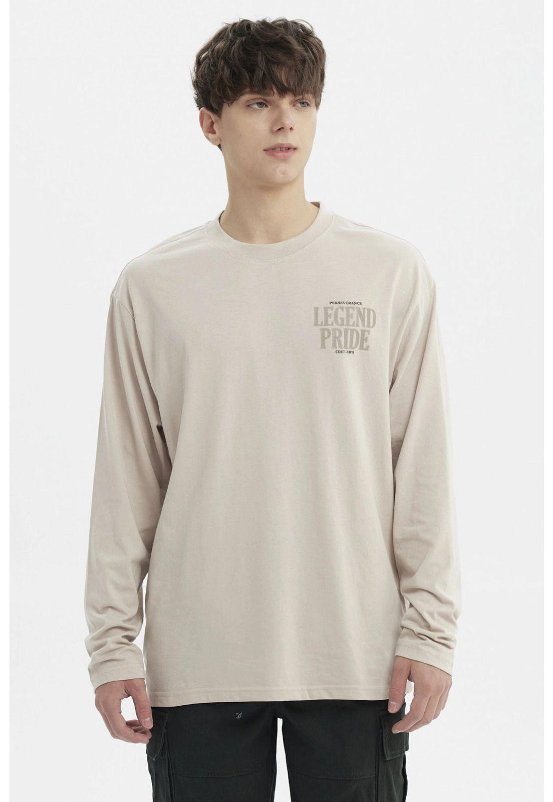Polera Hombre Slim Beige Oscuro - lll-0