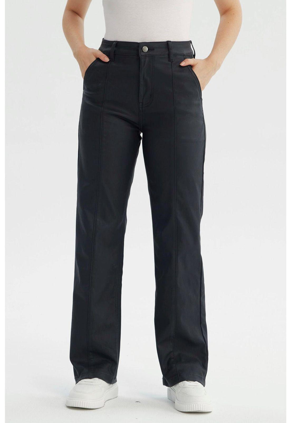 Jeans Mujer Calce Recto Negro - Xll-0