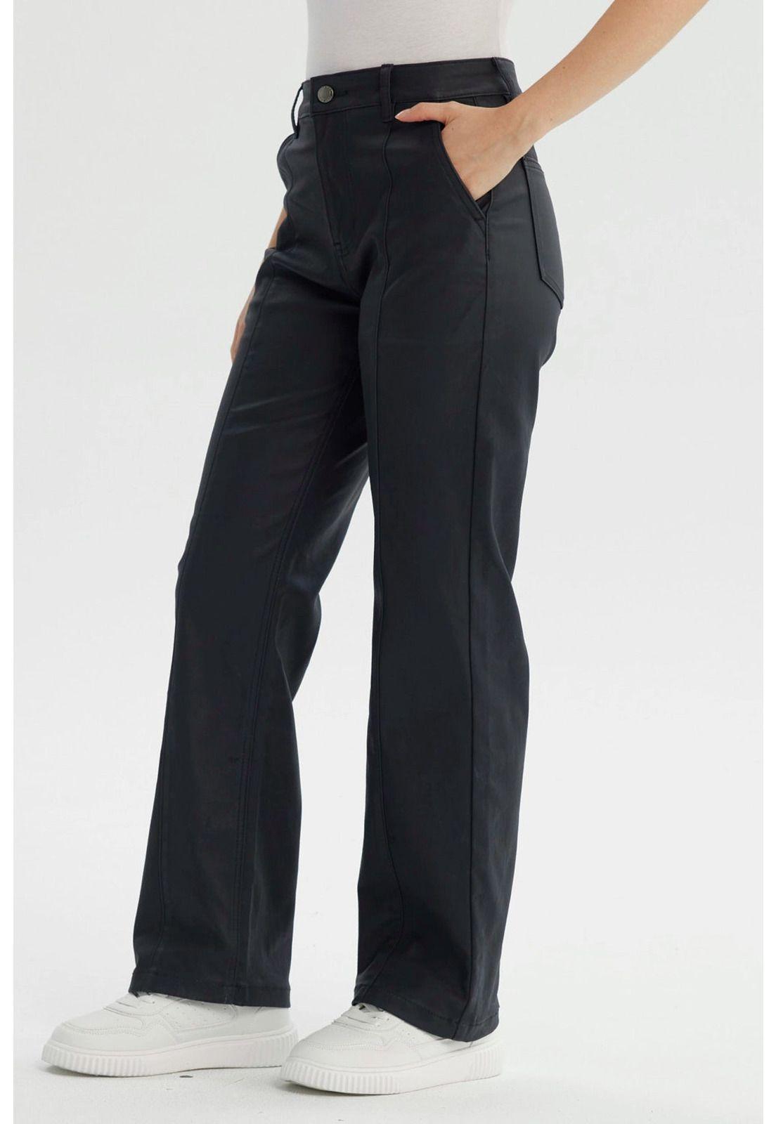 Jeans Mujer Calce Recto Negro - Xll-1