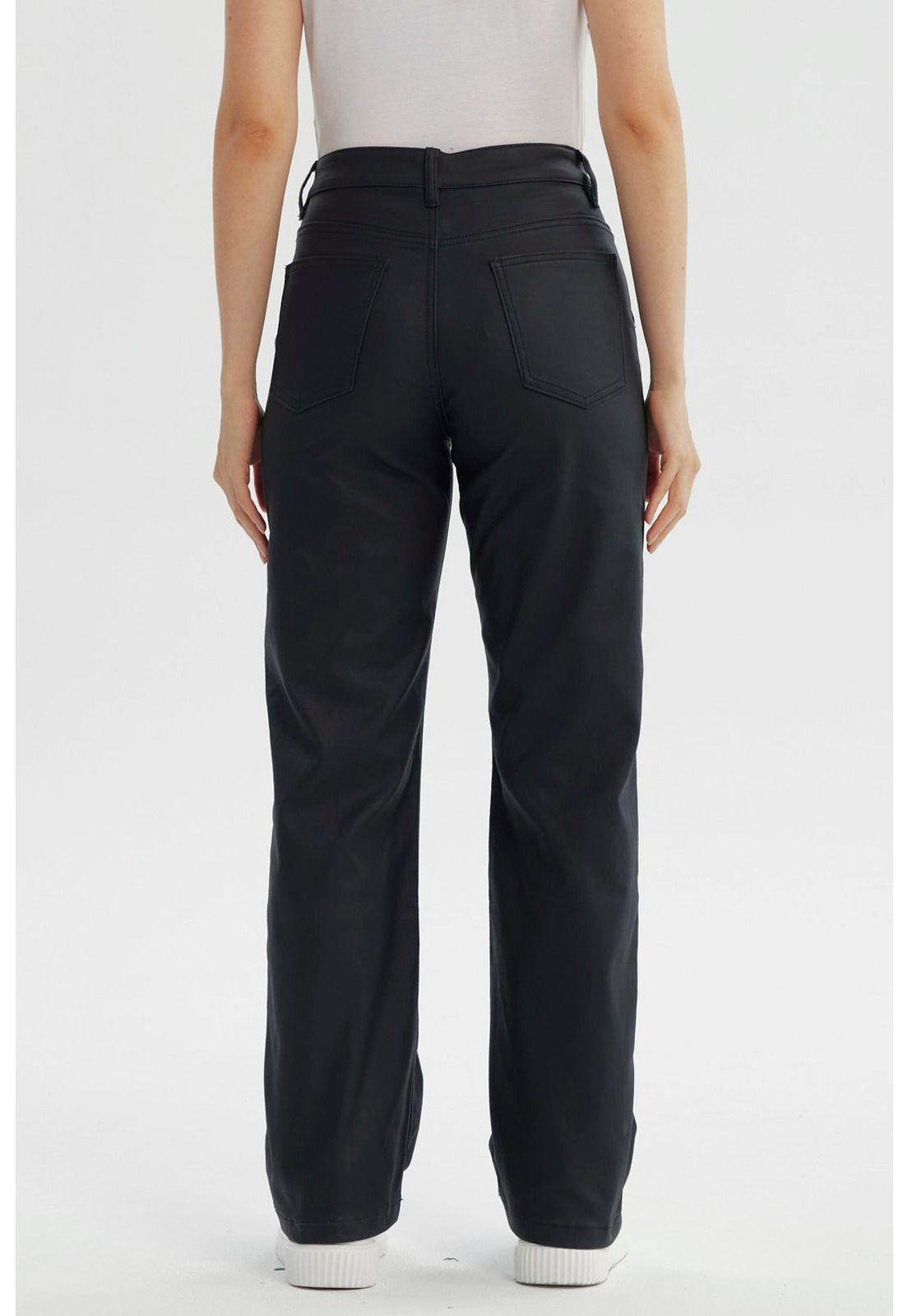 Jeans Mujer Calce Recto Negro - Xll-2