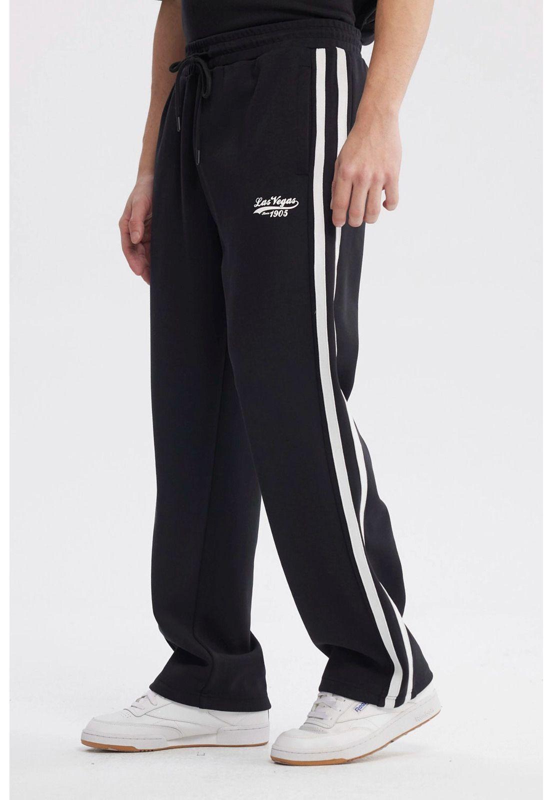 Pantalón Buzo Hombre Calce Recto Negro - lX-1