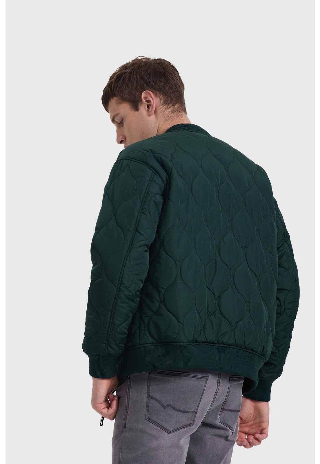 Chaqueta Hombre Bomber Verde-2