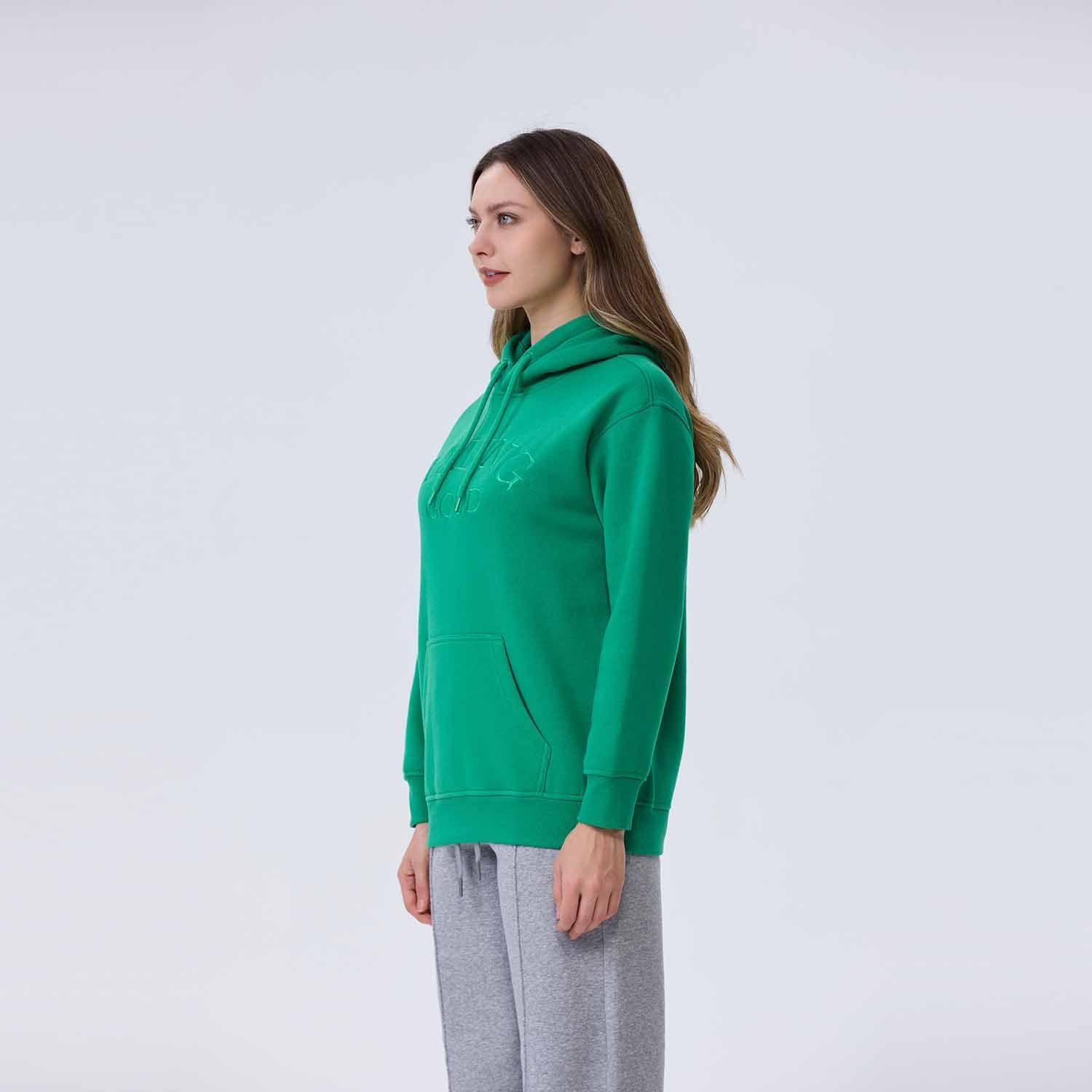 Polerón Mujer Estampado Verde-1