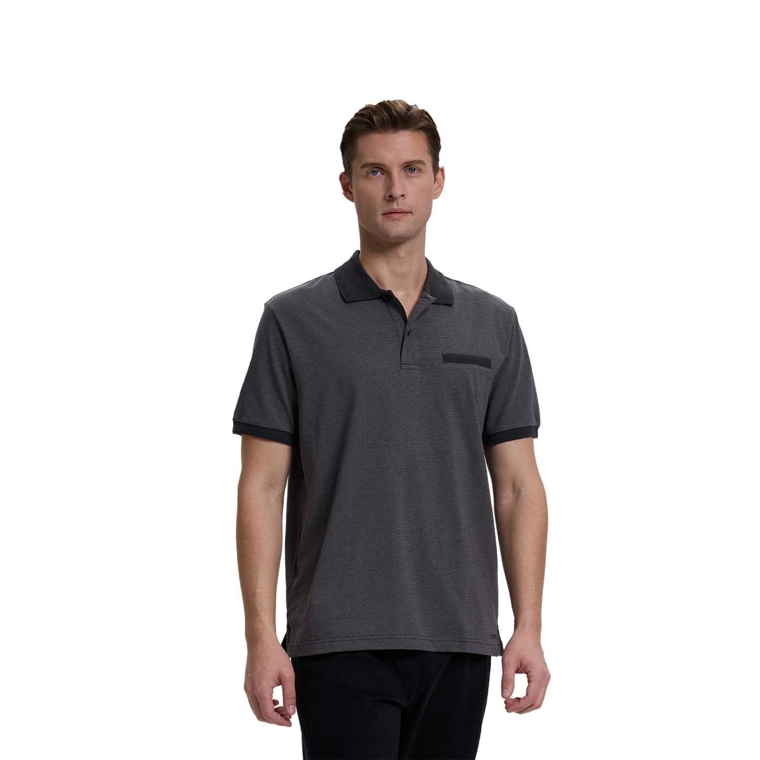 Polera Hombre Lisa Gris Melange Fashion's Park-0