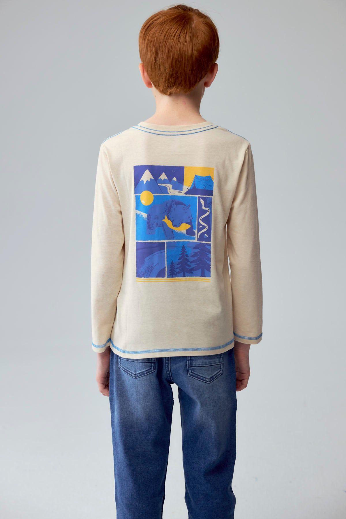 Polera Niño Print Posicional Crudo-1