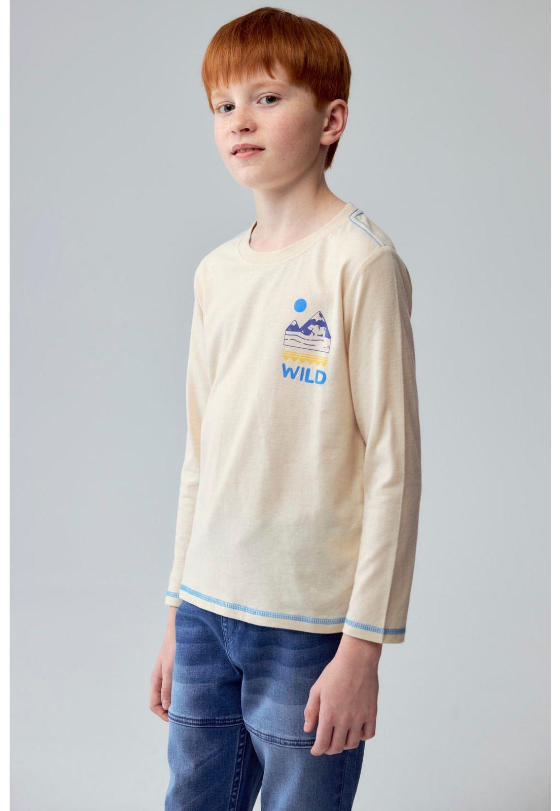 Polera Niño Print Posicional Crudo-2