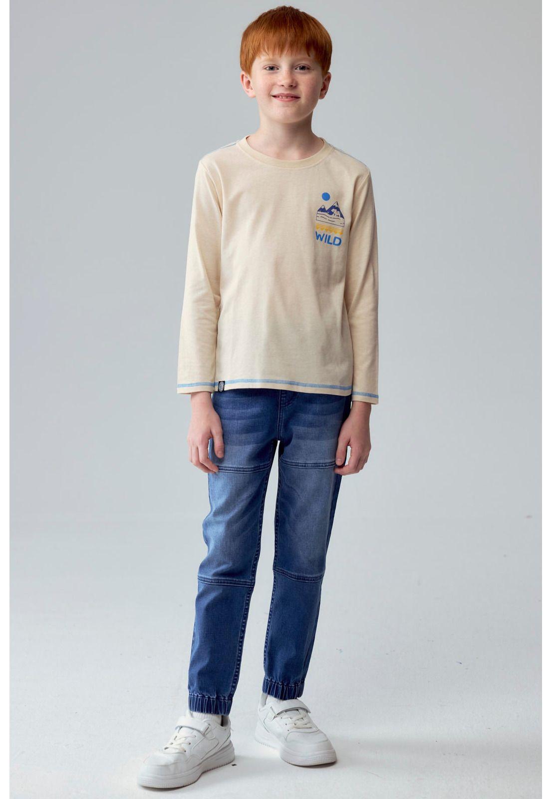 Polera Niño Print Posicional Crudo-3