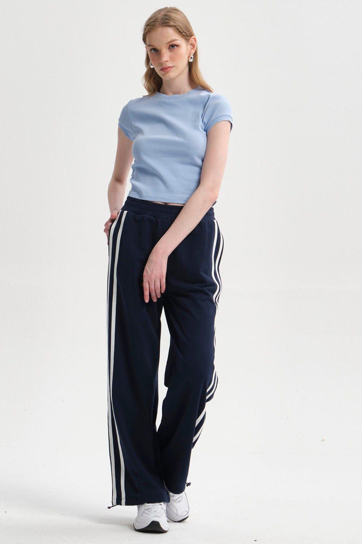 Polera Mujer Cropped Celeste-3