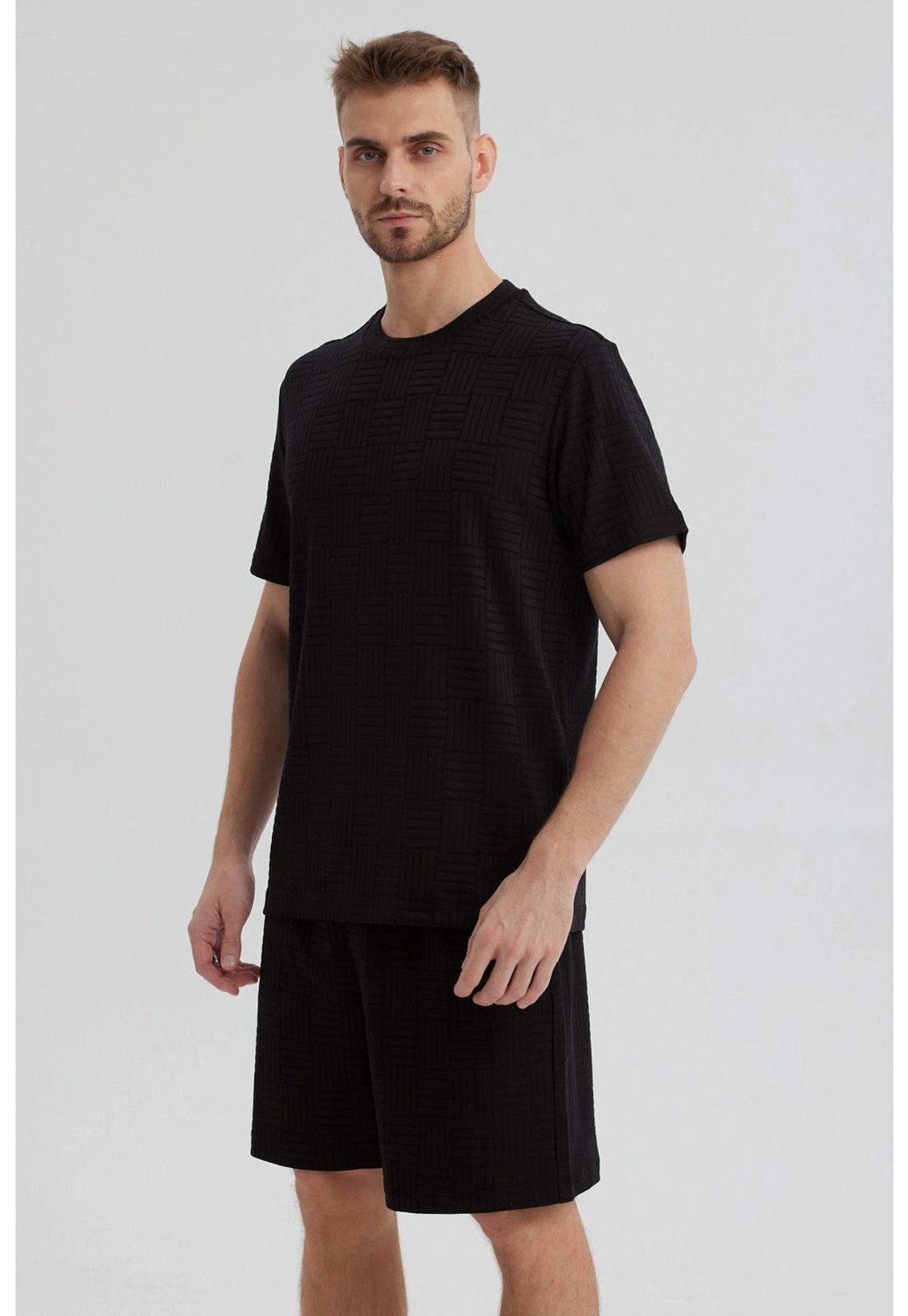 Polera Hombre Slim Negro-1