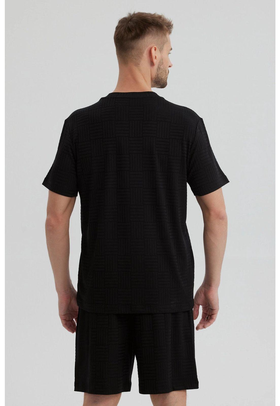 Polera Hombre Slim Negro-2