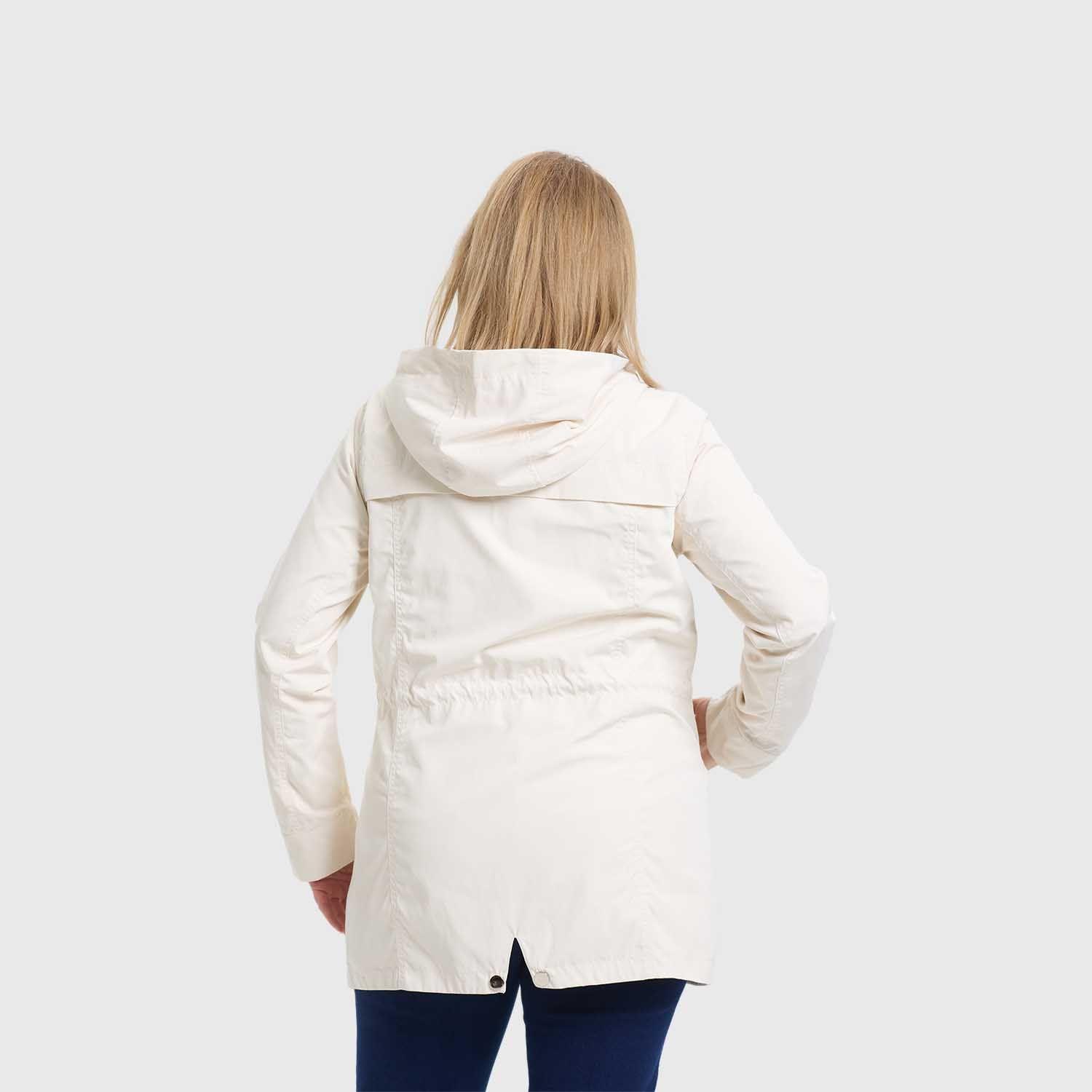 Chaqueta Mujer Casual Con Gorro Beige Oscuro Fashion's Park-2