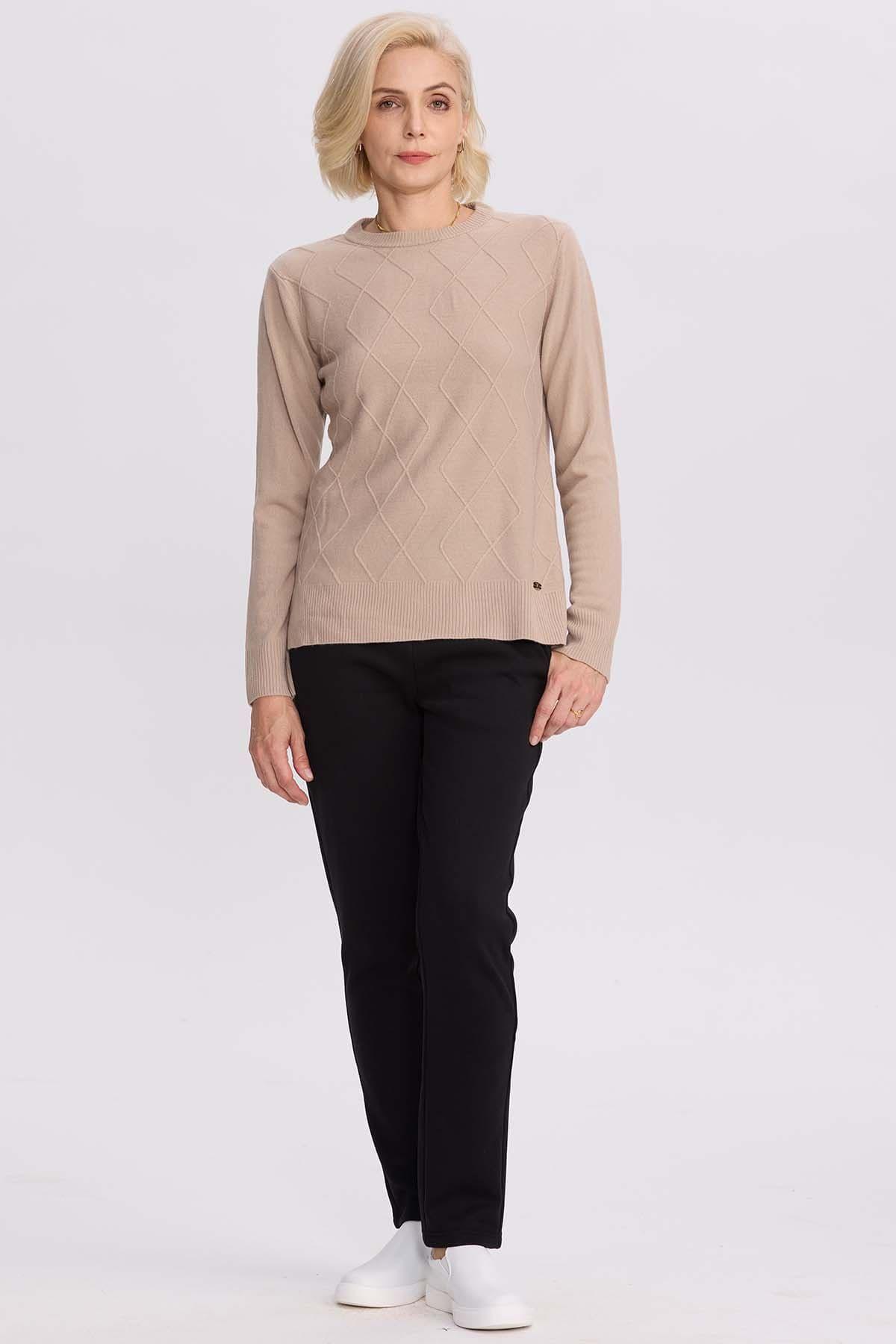 Sweater Mujer Cerrado Beige-3