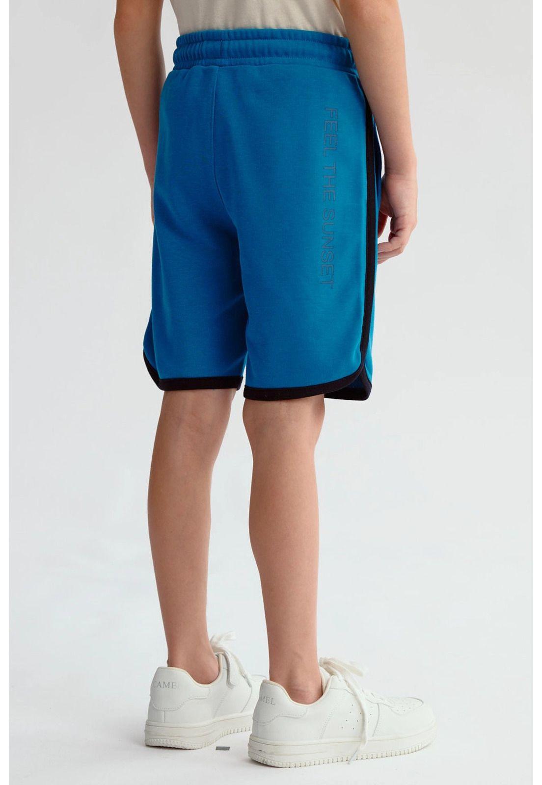 Bermuda Niño Print Azul Petróleo-2