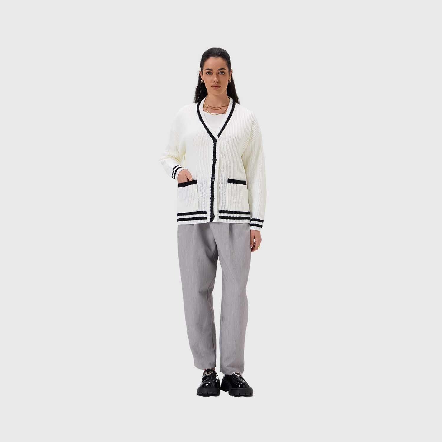 Sweater Mujer Abierto Blanco Fashion's Park-3