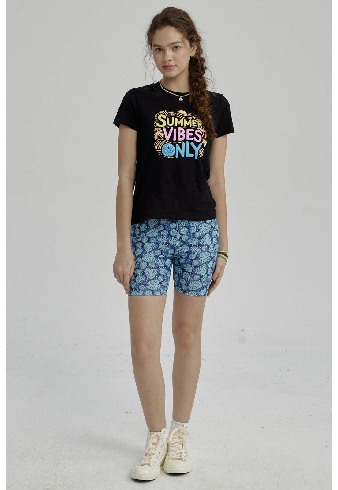 Calza Niña Biker Teens Azul-5