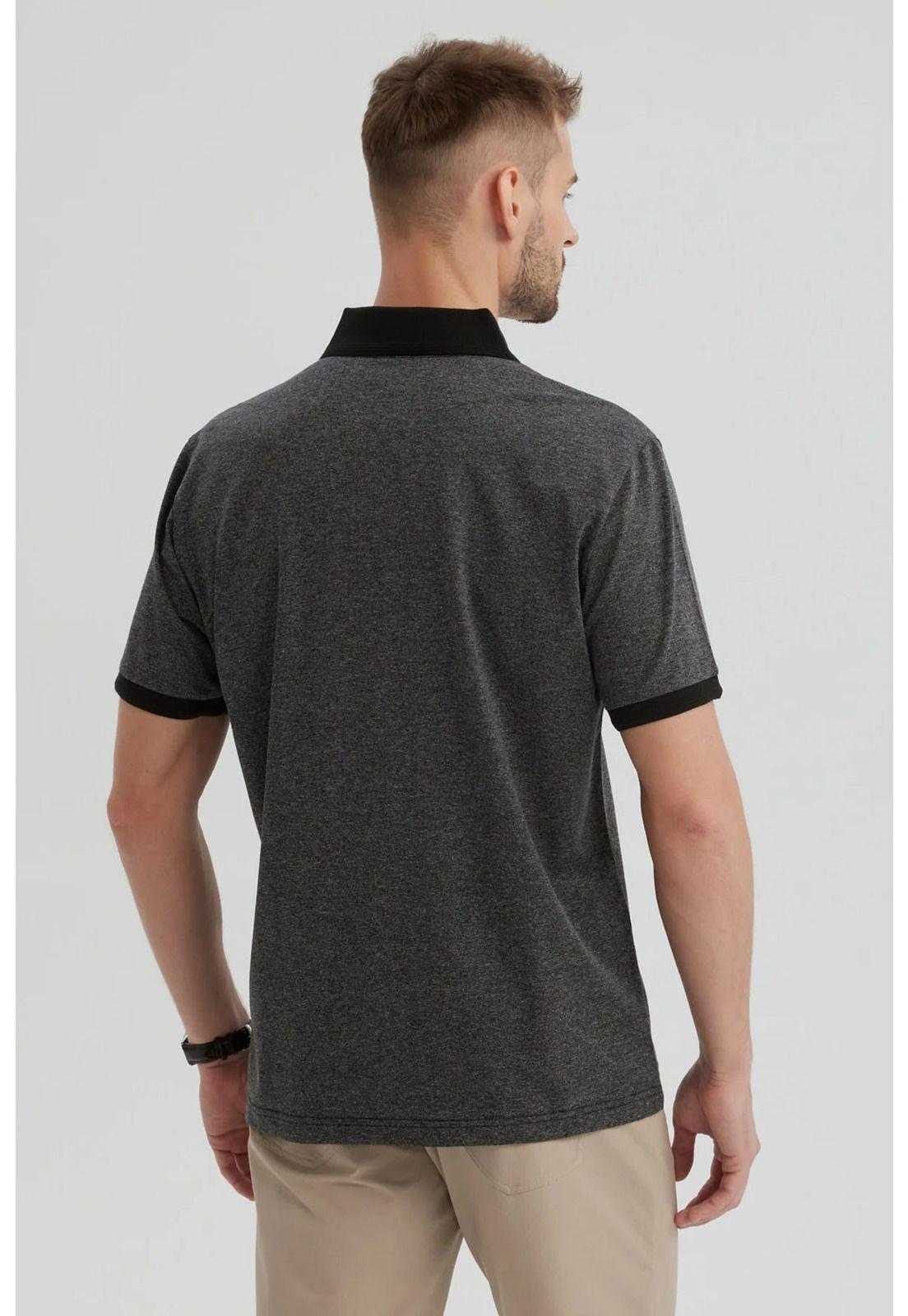 Polera Hombre Con Contraste Negro-2